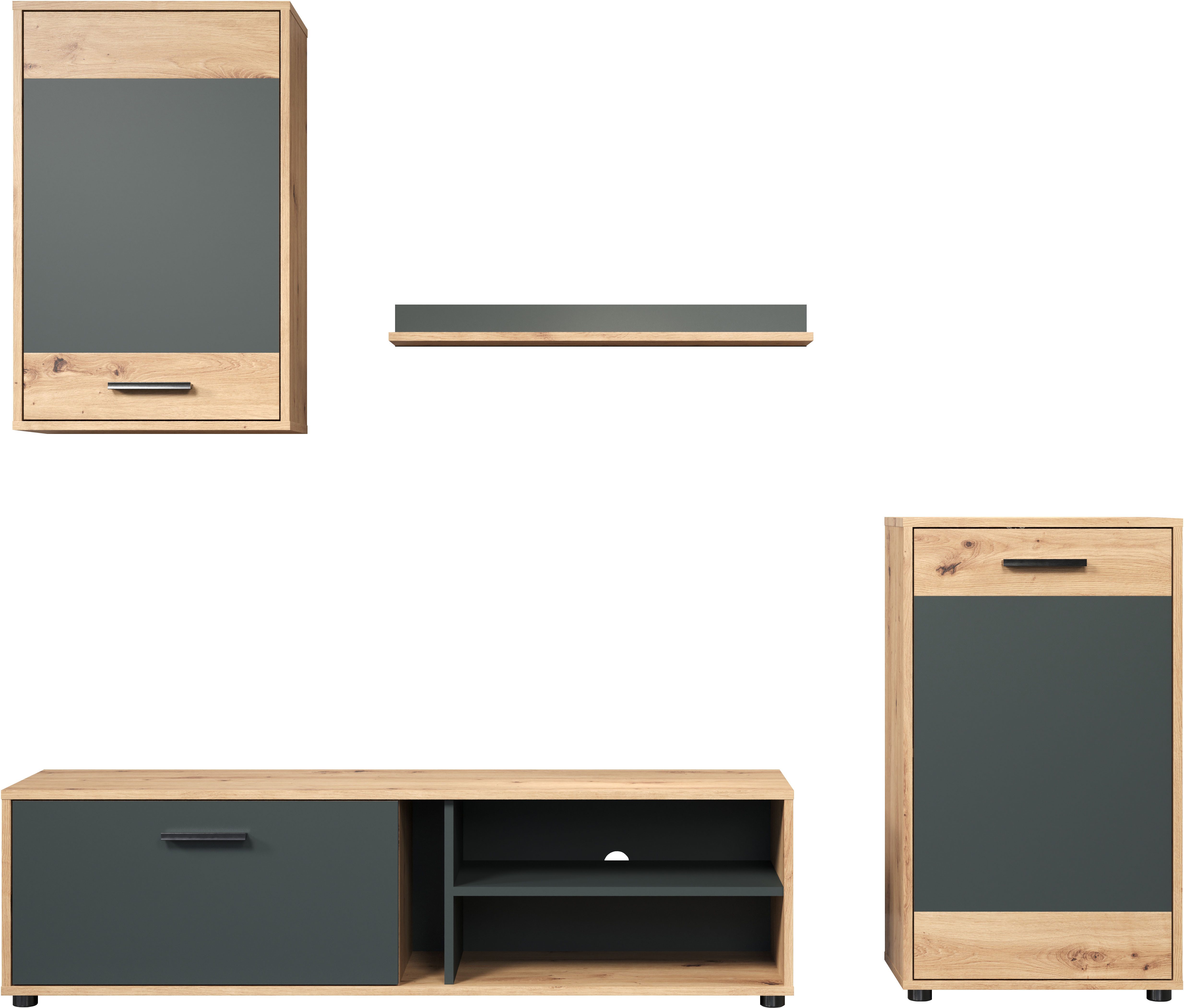 INOSIGN Wohnwand Valetta, (Komplett-Set, 4-St), inkl. günstig online kaufen