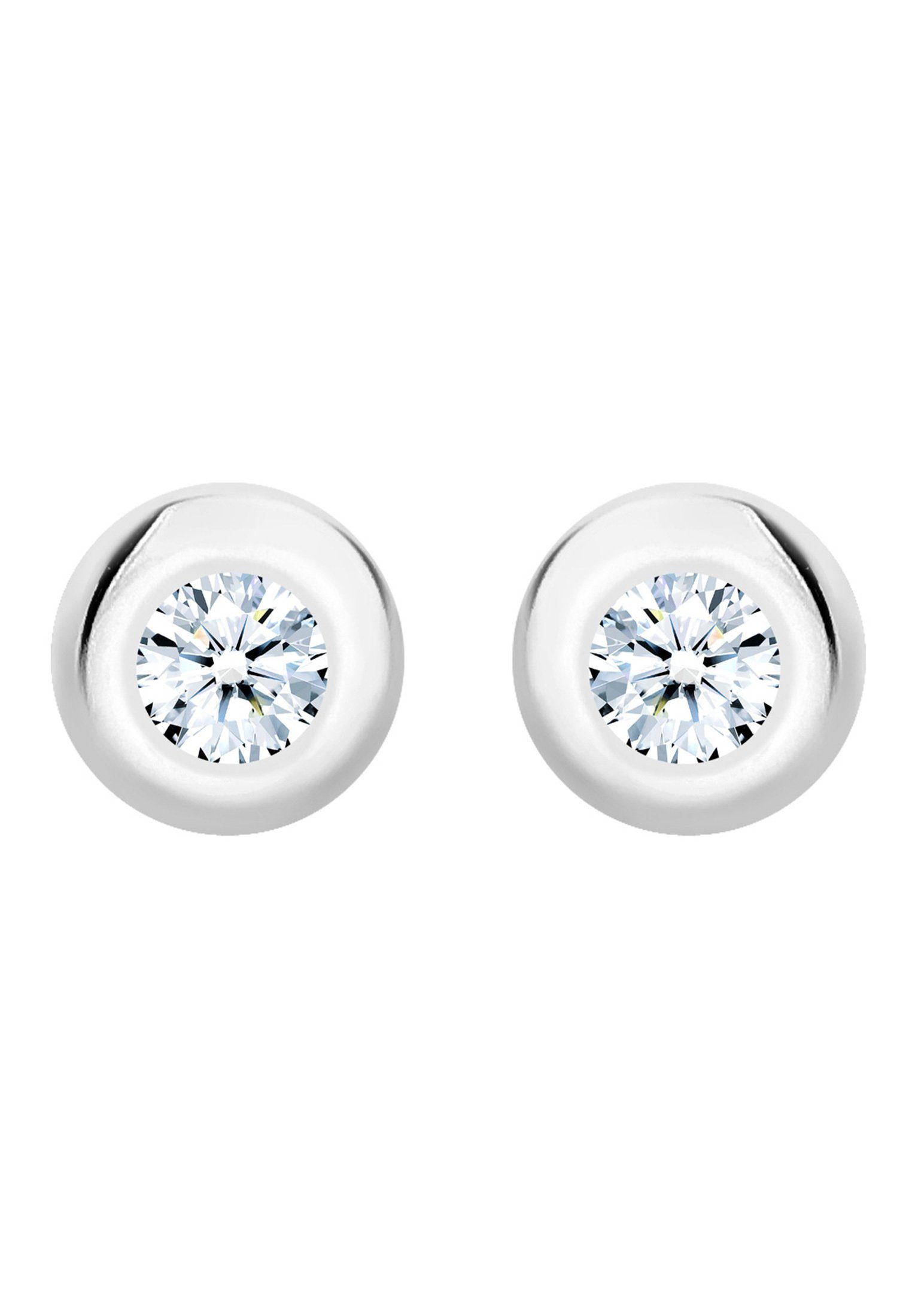Elli DIAMONDS Paar Ohrstecker Ohrstecker Diamant Brillantschliff (0.06 ct) 925 Silber