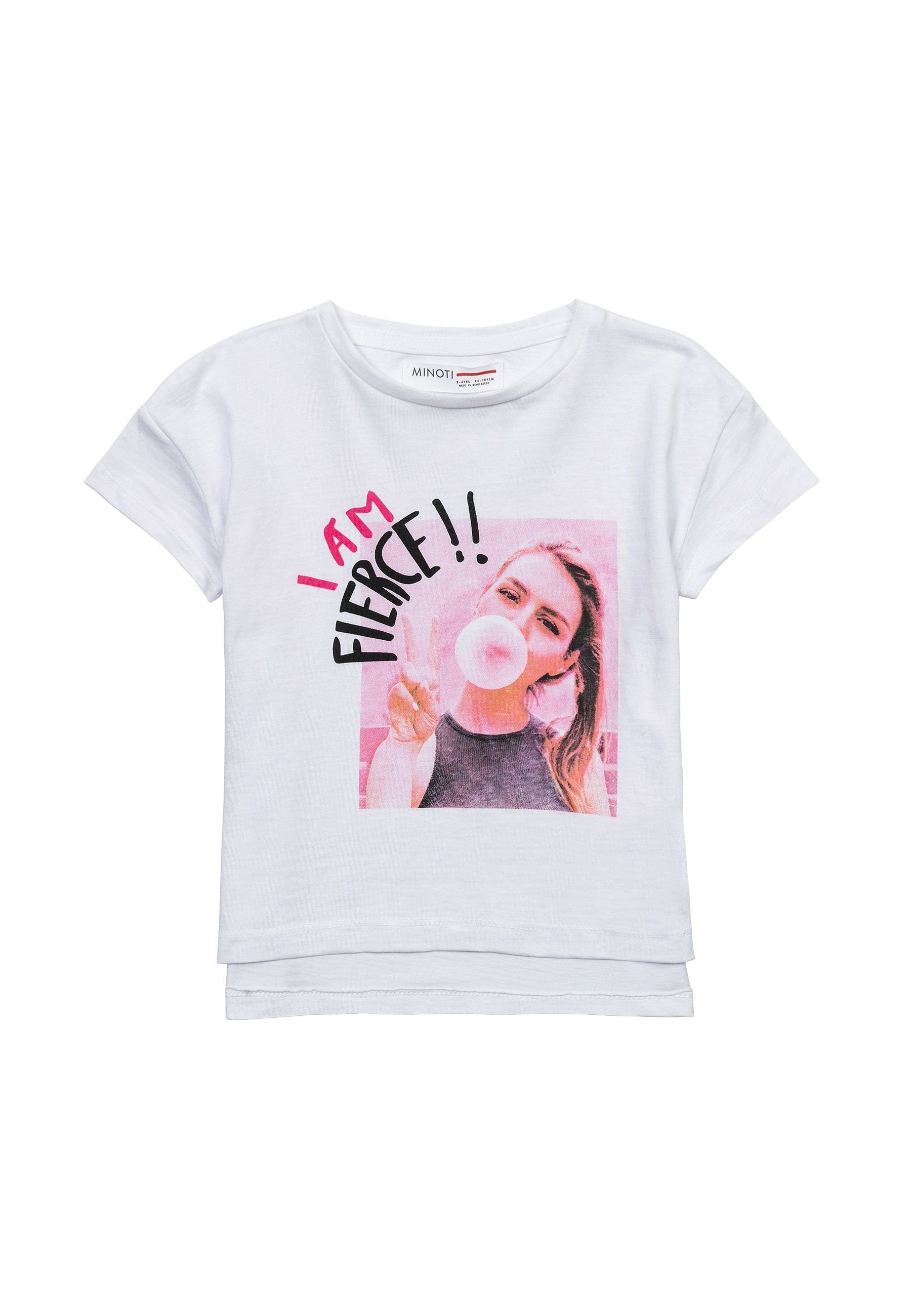 MINOTI T-Shirt Stilvolles T-Shirt mit Grafik (3y-14y) Weiß