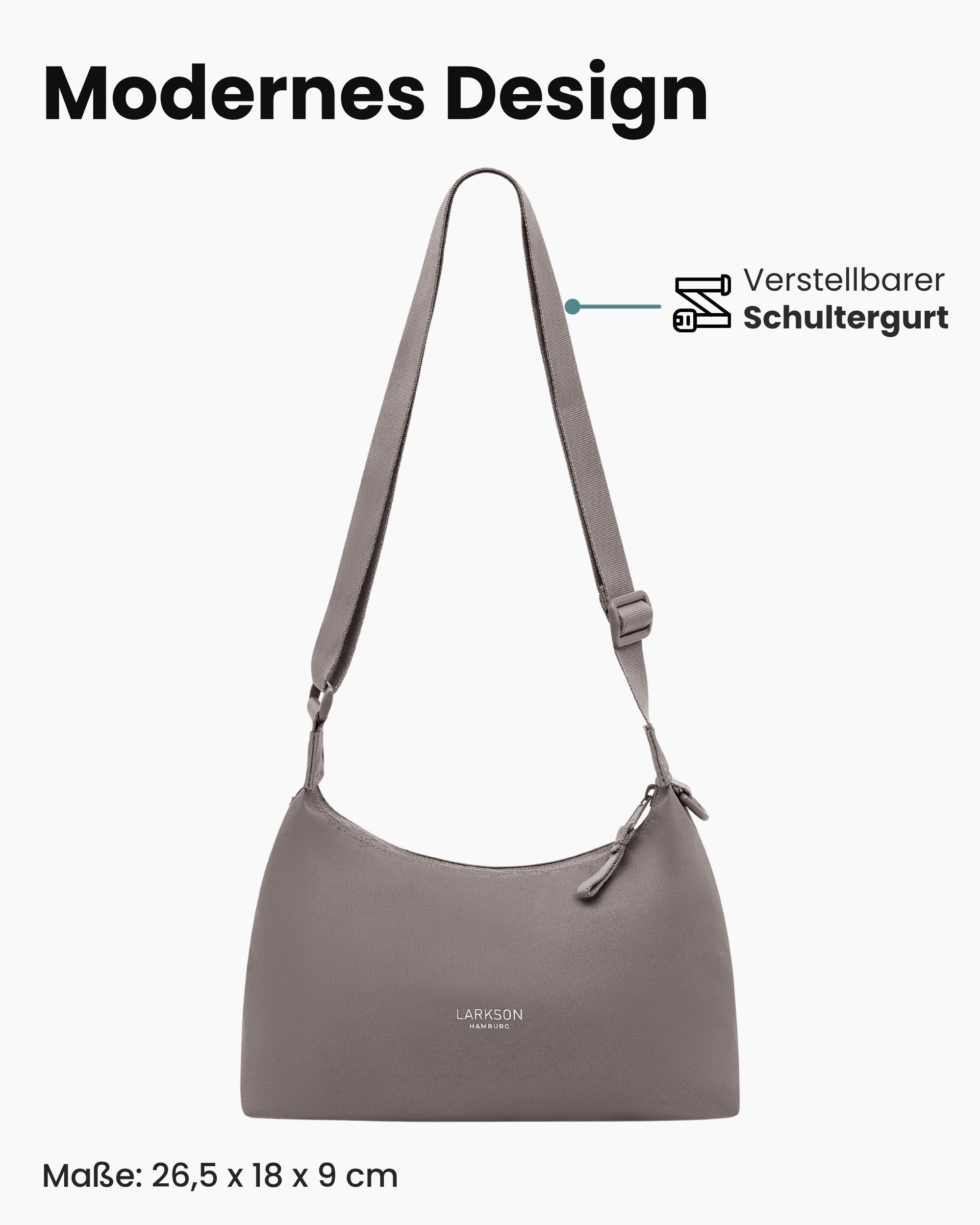 LARKSON Umhängetasche Ebba Small Square Crossbody Bag, Kleine rechteckige Handtasche, Wasserabweisend – Bild 3 von 5