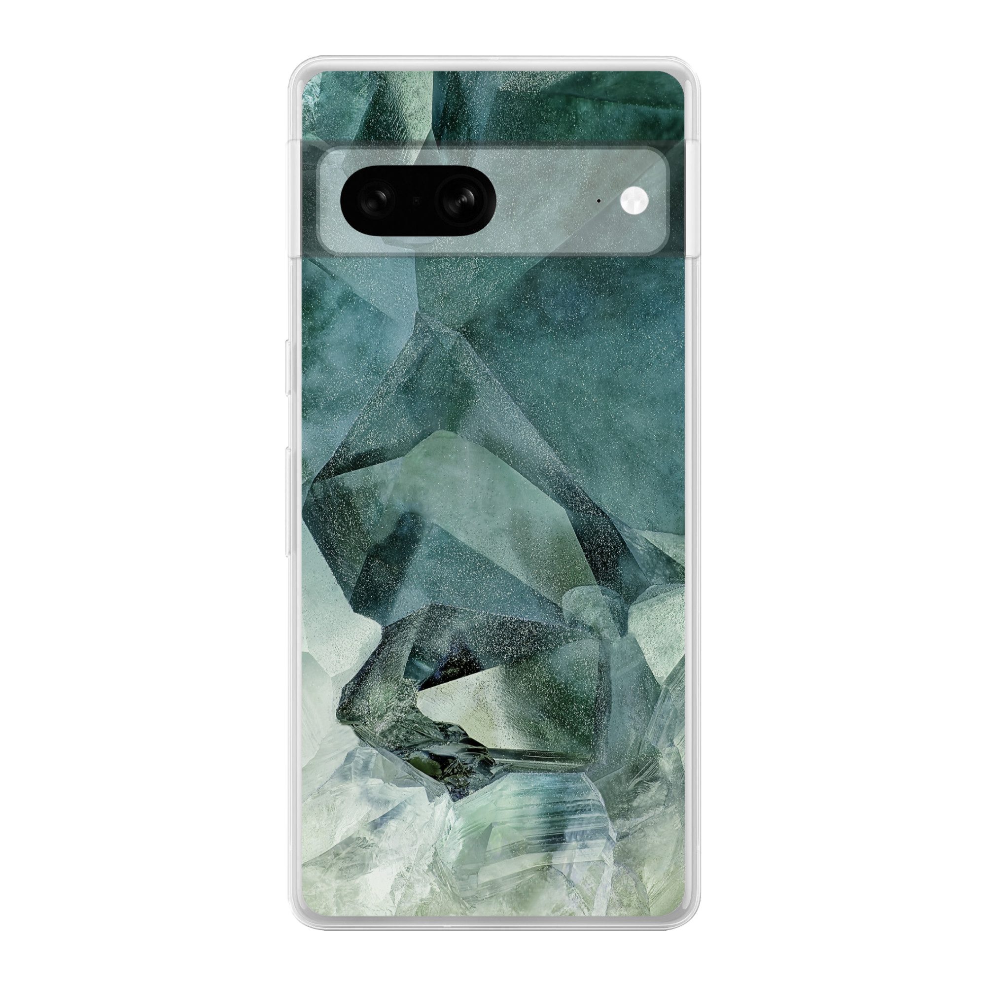 MuchoWow Handyhülle für Google Pixel 7 Kristall - Naturstein - Luxus, Phone Case, Silikon, Schutzhülle Dünn