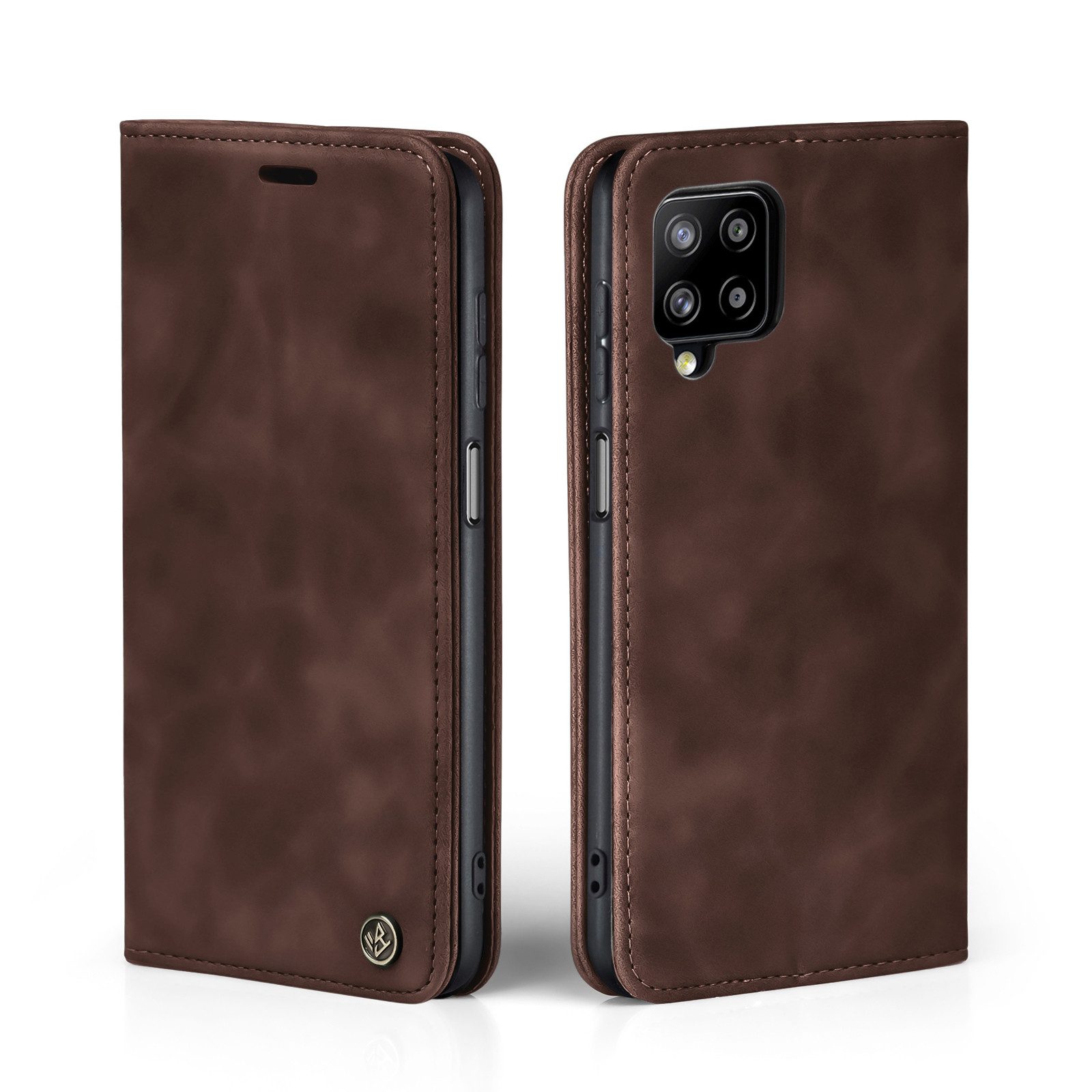 Tec-Expert Handyhülle Tasche Hülle für Samsung Galaxy A12 6.5 Zoll, 6.5, Cover Klapphülle Case mit Kartenfach Fliphülle aufstellbar