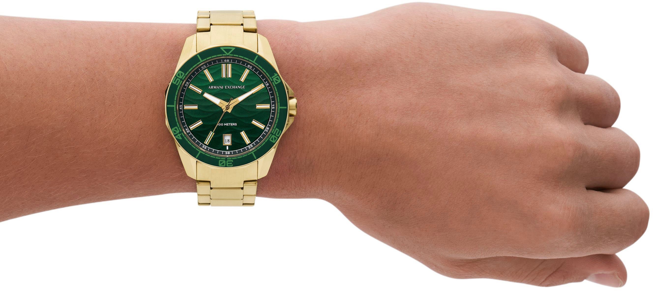 ARMANI EXCHANGE Quarzuhr AX1951, Armbanduhr, Herrenuhr, bis 10 bar wasserdicht, Edelstahlarmband