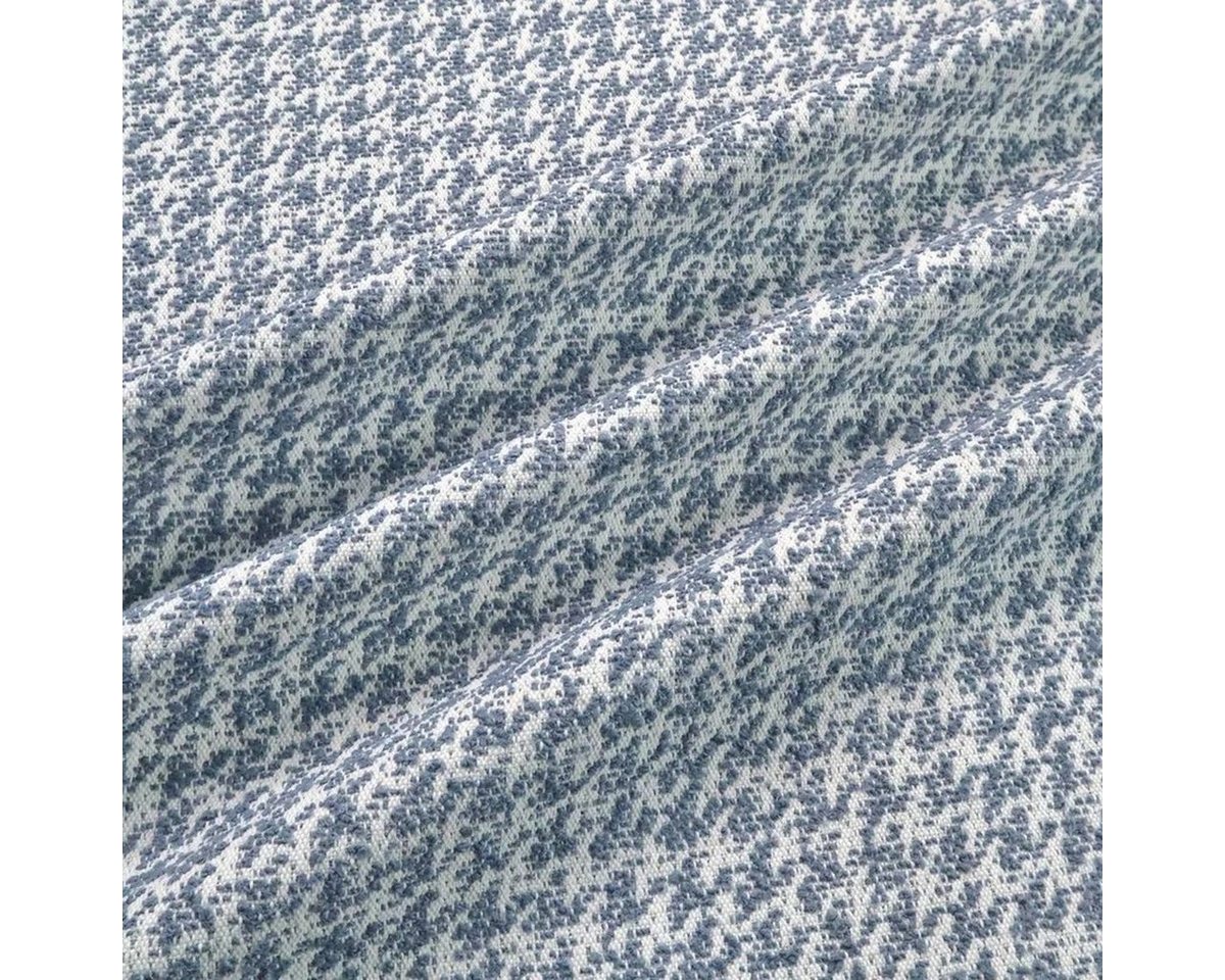 Thumbnail - Stofferia Stoff Outdoorstoff Recycling Jacquard Sidon Fernblau, Breite 140 cm, Meterware