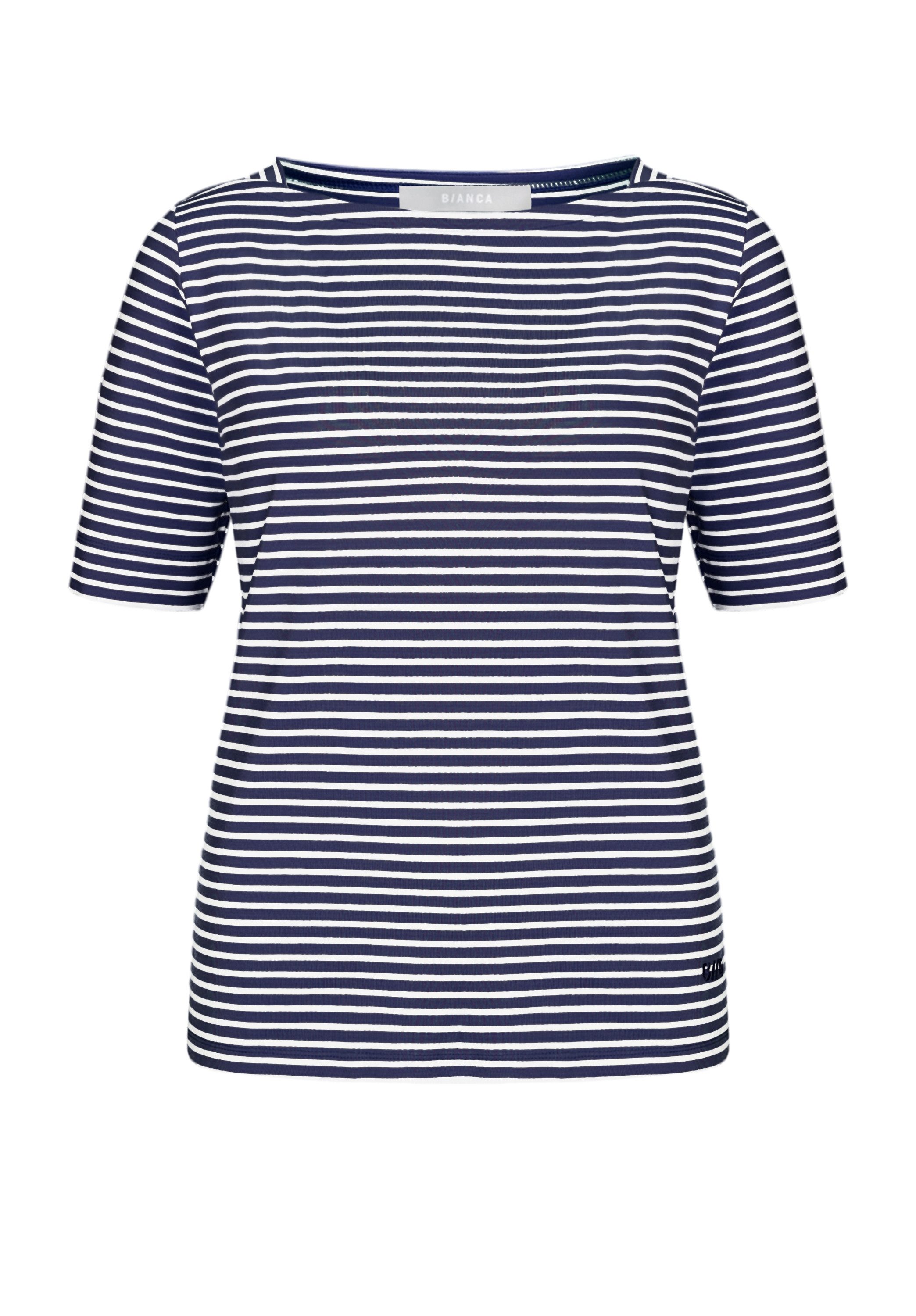 bianca Kurzarmshirt LOTTI im Streifen-Look und angesagten Trendfarben
