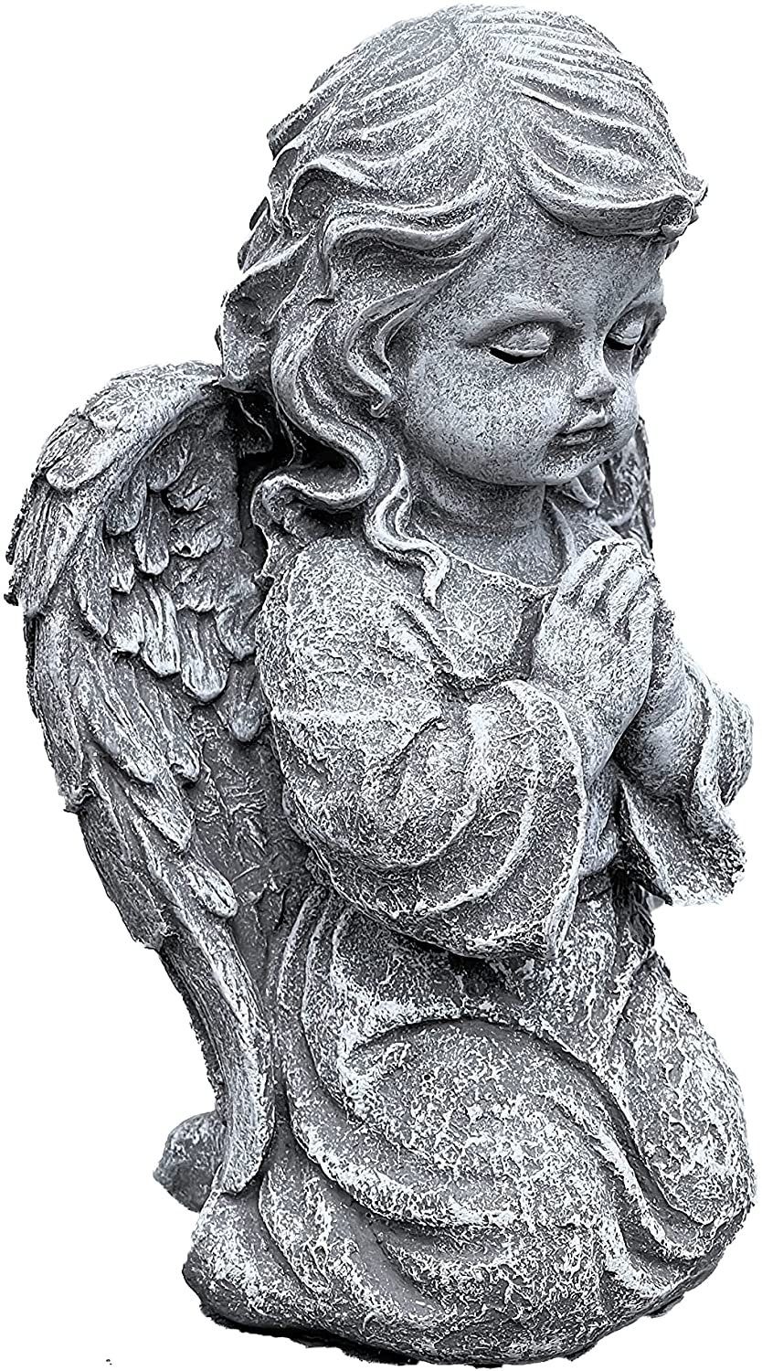 Stone and Style Gartenfigur Frostfeste Steinfigur kniender betender Engel