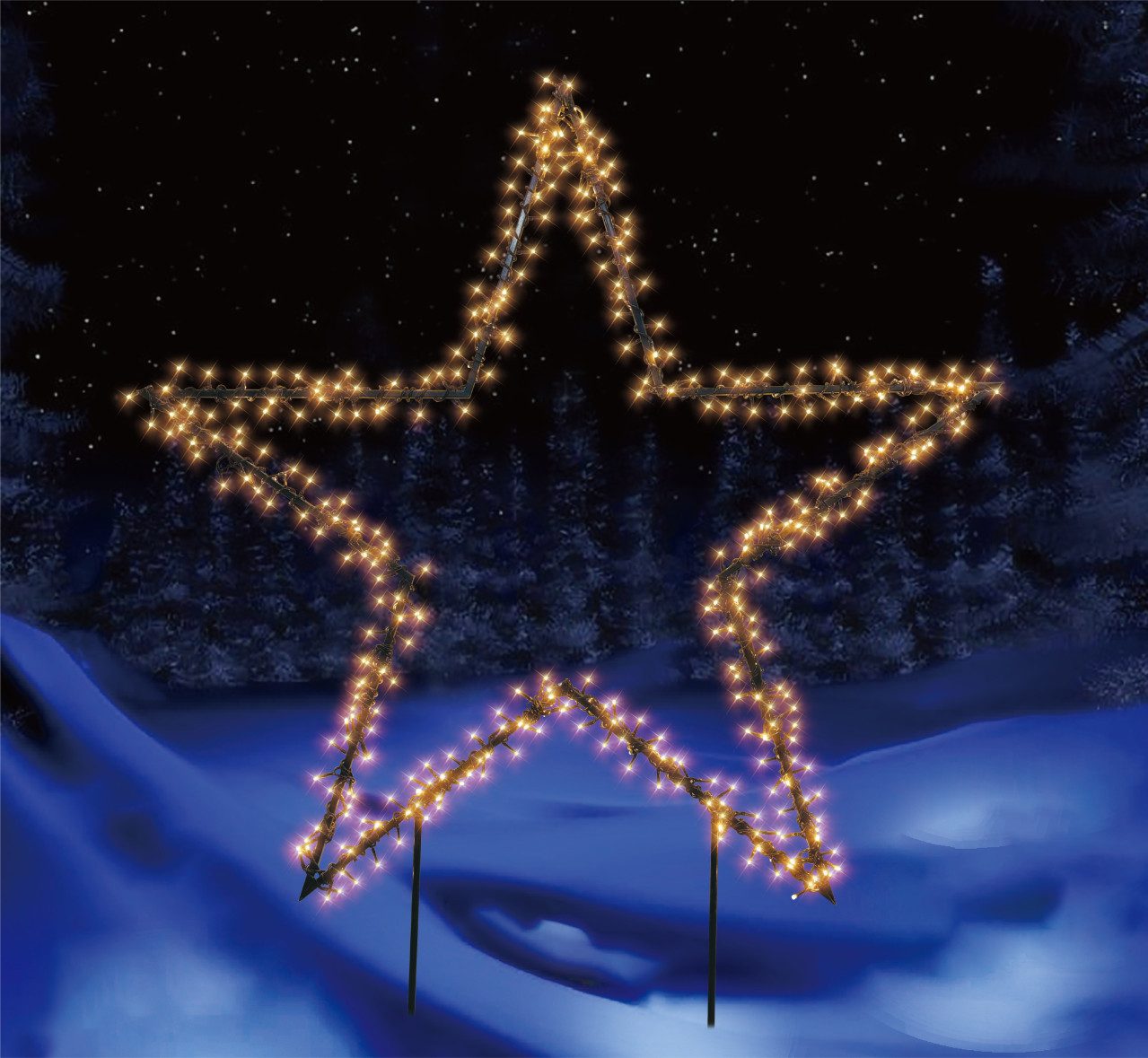 Trend Line Gartenstecker TrendLine LED Stecker Stern 130 x 120 cm warmweiß