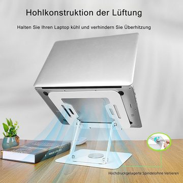 SOTOR Laptoptisch Laptop-Ständer, 360° drehbar klappbar kühlend stabil
