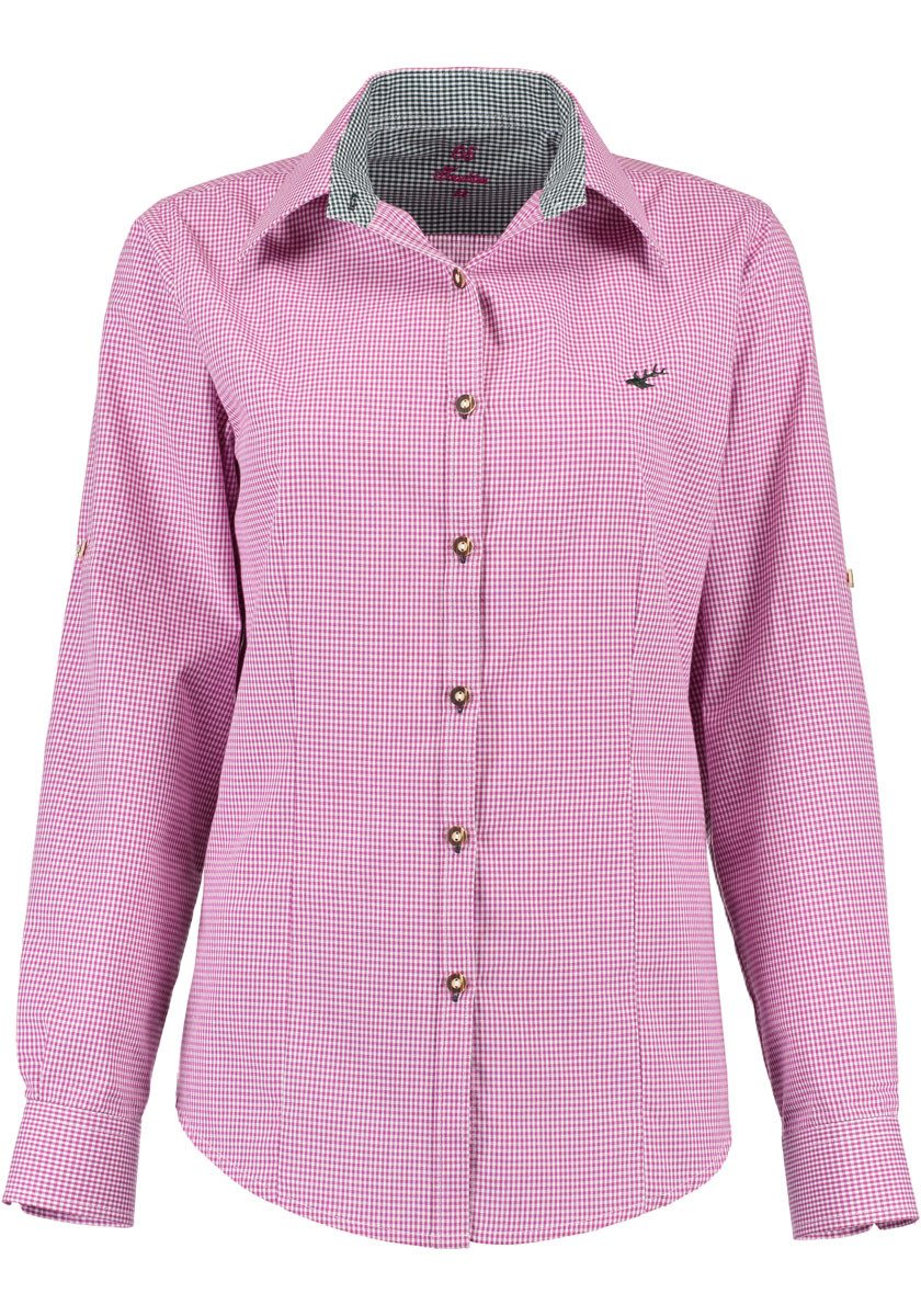 OS Trachten Trachtenbluse Ututu Langarmbluse mit Hirsch-Stickerei auf der B günstig online kaufen