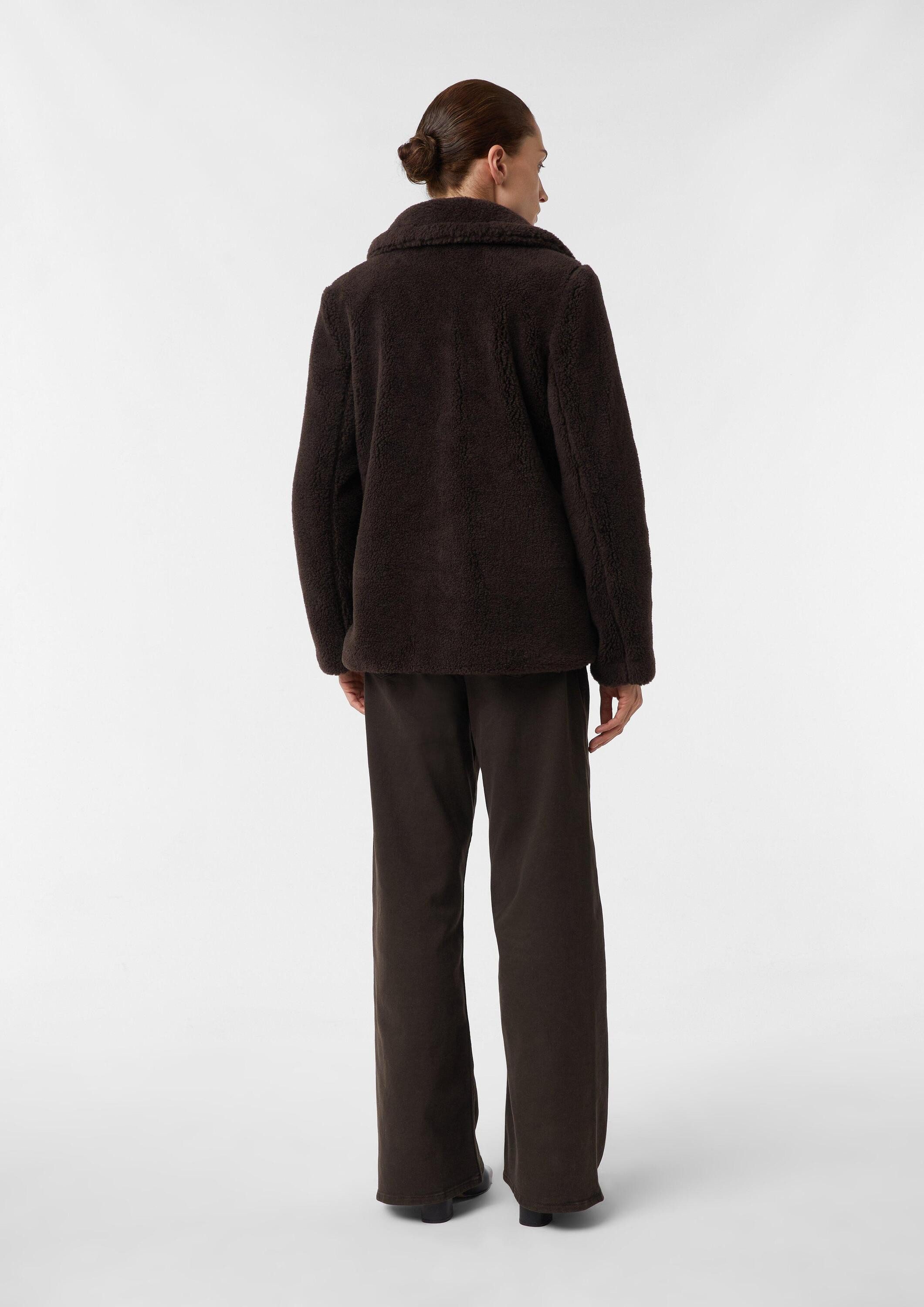 comma Winterjacke Outdoor-Jacke Jacke aus Teddyplüsch
