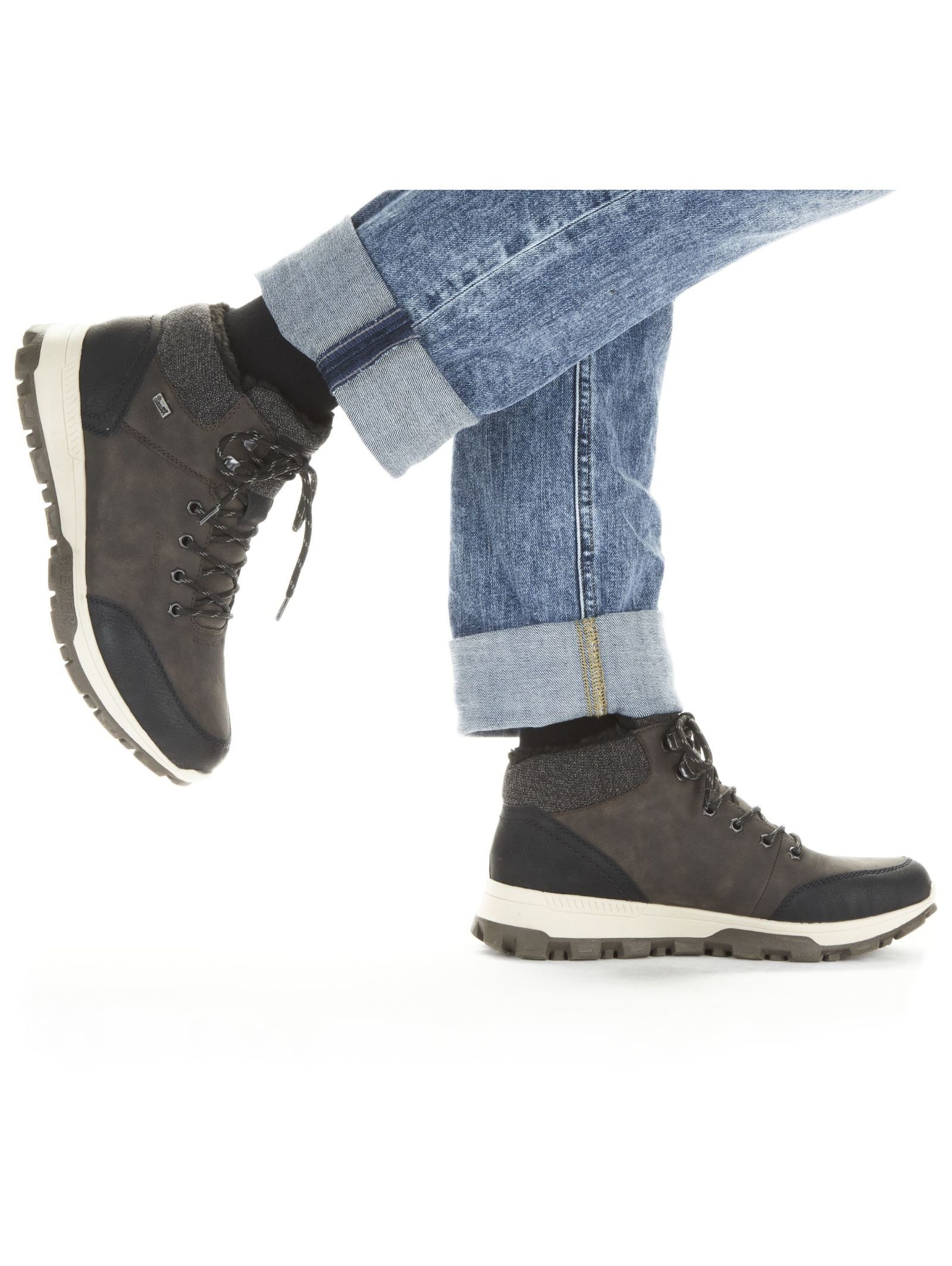 Rieker Rieker Stiefelette Lederimitat/Textil Schnürstiefelette