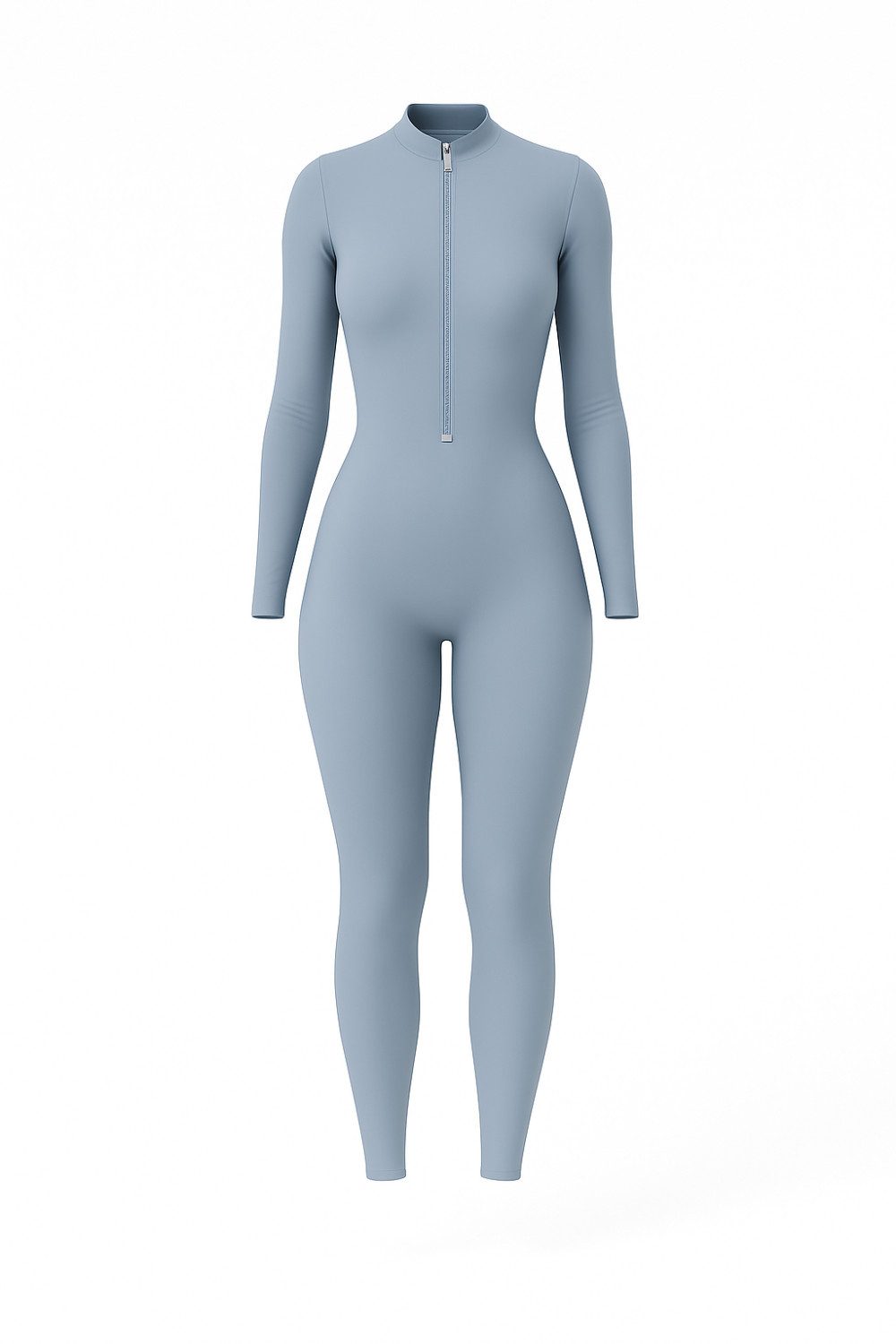 FemmeTone Turnanzug Damen Sport Overall Jumpsuit – Langarm Einteiler mit Reißverschluss, Atmungsaktive Sportbekleidung – perfekt für Yoga, Fitness & Workout