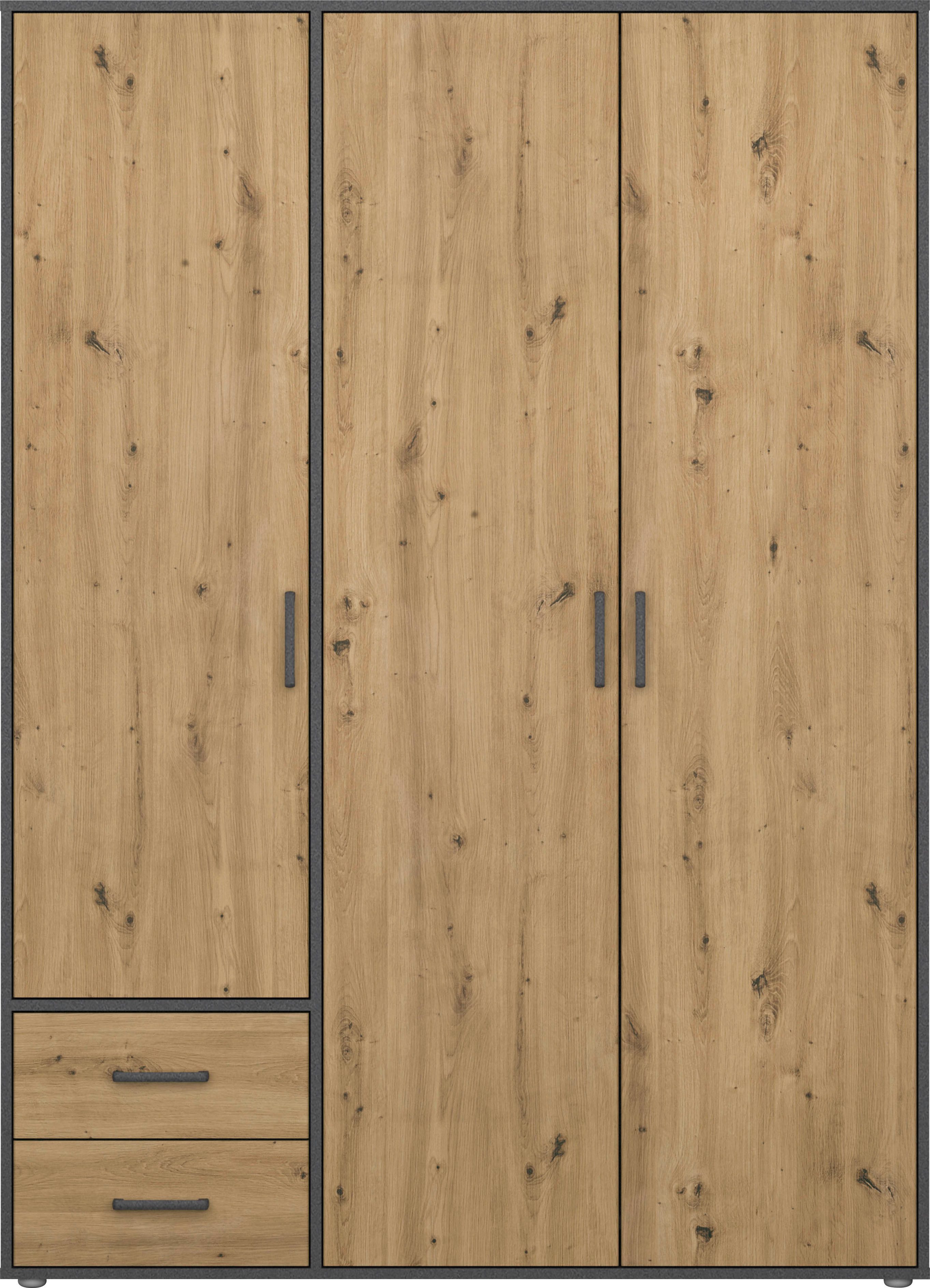 rauch Drehtürenschrank Kleiderschrank Schrank Garderobe Wäscheschrank VOYAGER (in 3 verschiedenen Ausstattungen BASIC/CLASSIC/PREMIUM) mit 2 modernen Griffvaria – Bild 5 von 5