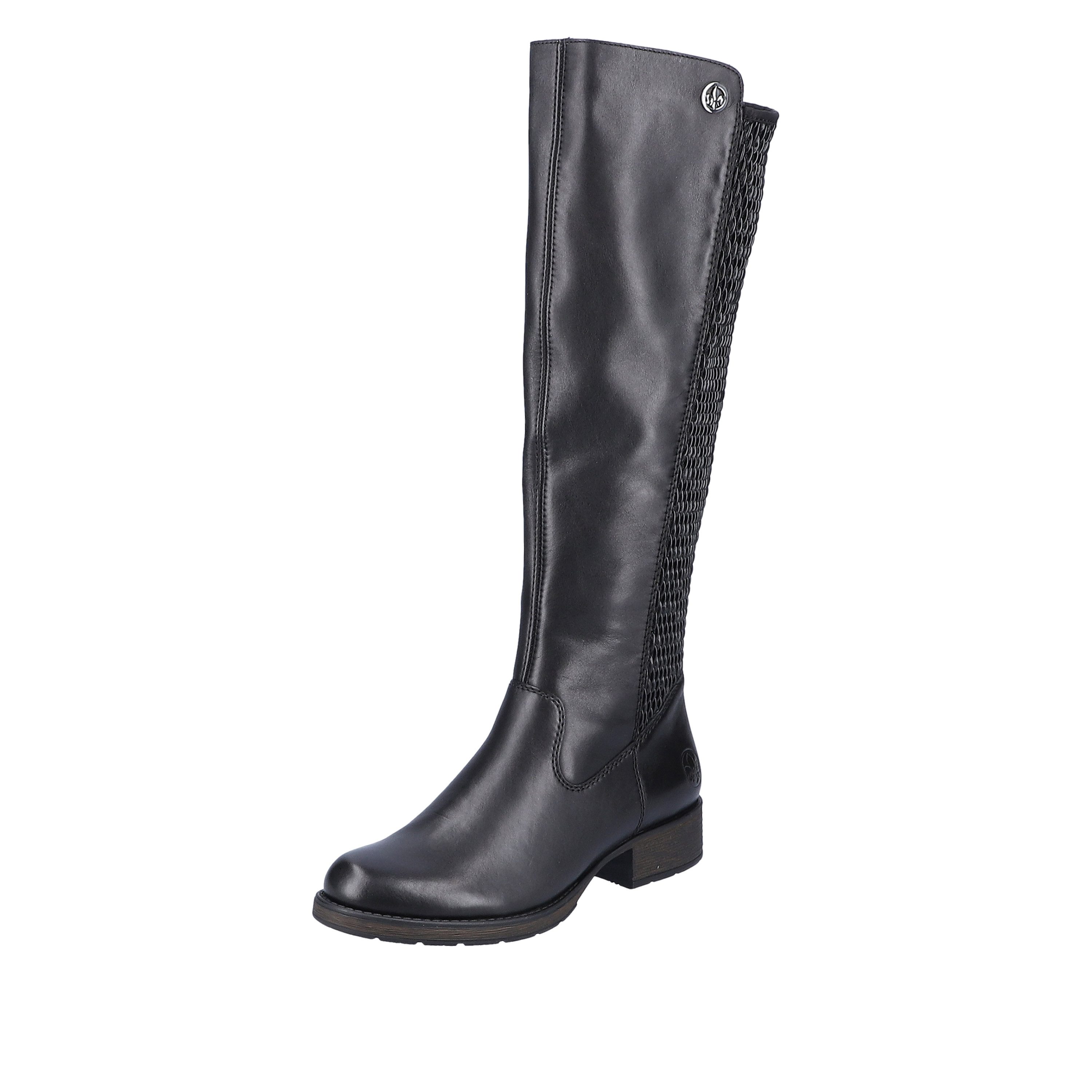 Rieker Stiefel Langschaftstiefel mit Stretch am Schaft, Blockabsatz