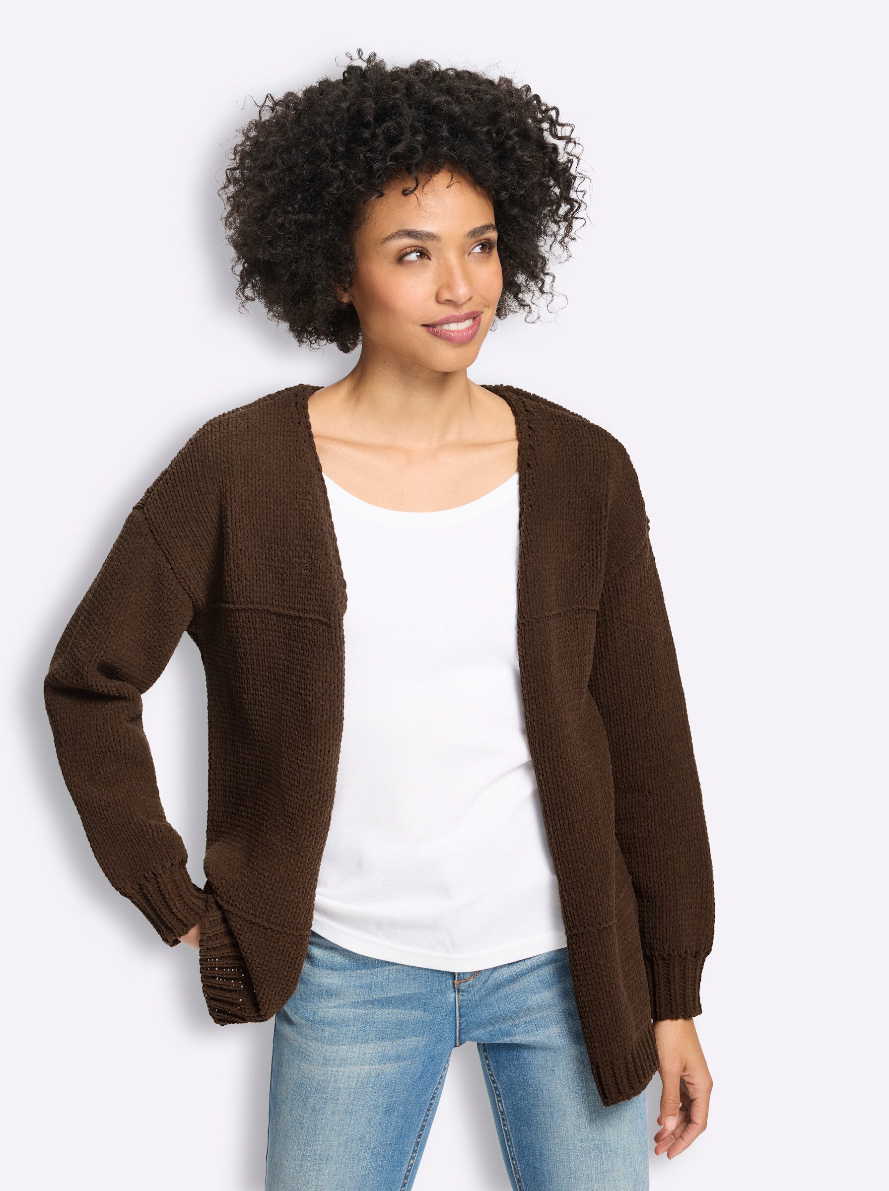 Strickjacke Strickjacke Langarm Jersey