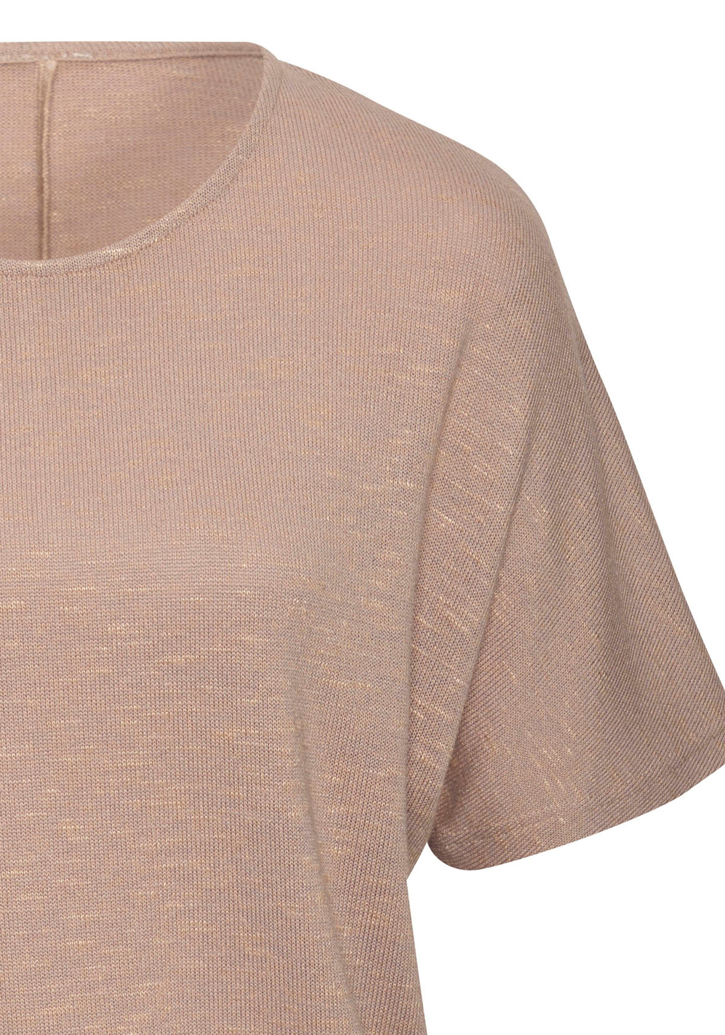 Vivance Kurzarmshirt mit breitem Bund aus weichem Viskose-Feinstrick