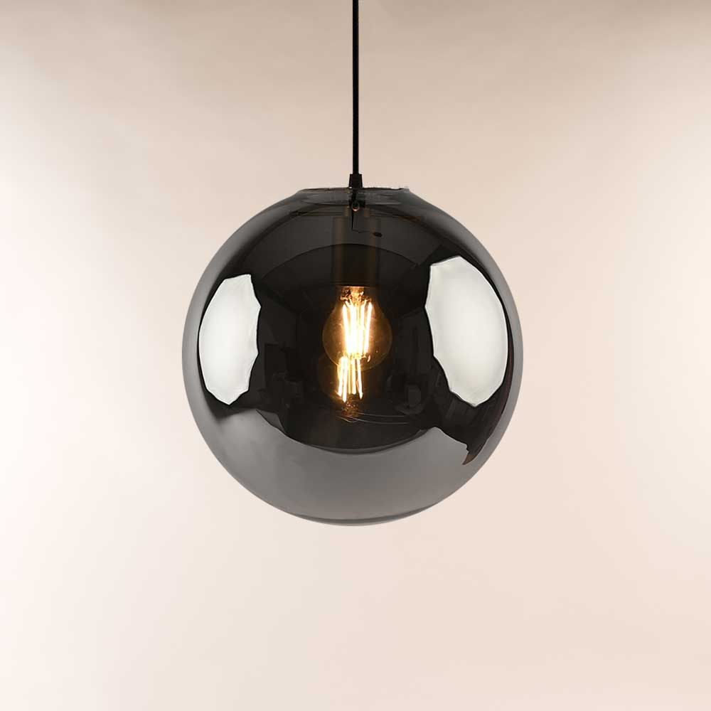 s.luce Pendelleuchte Hängeleuchte Orb Glaskugel Gold/Rauch günstig online kaufen