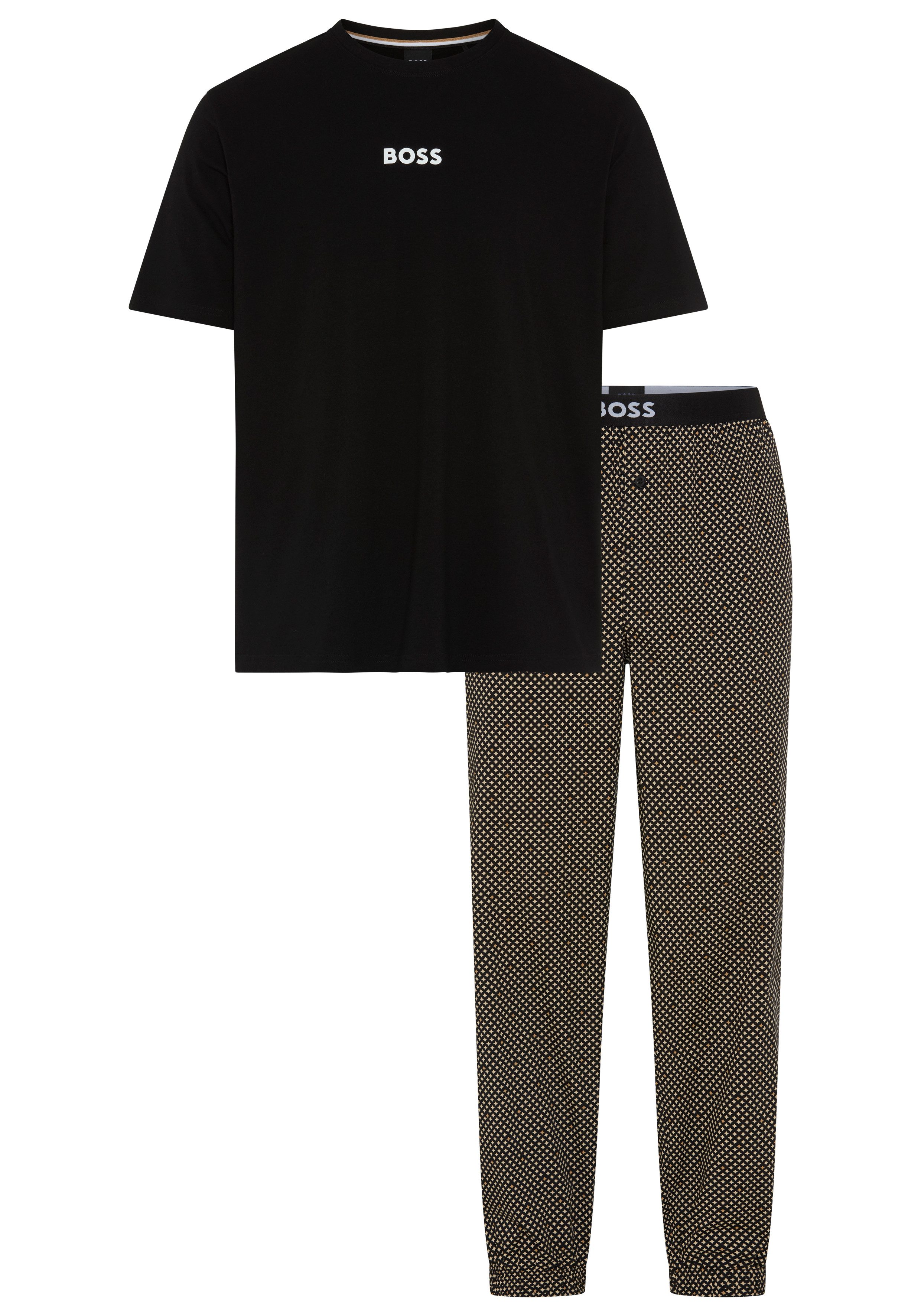 BOSS Pyjama Easy Long Set TShirt (Set, 2 tlg)