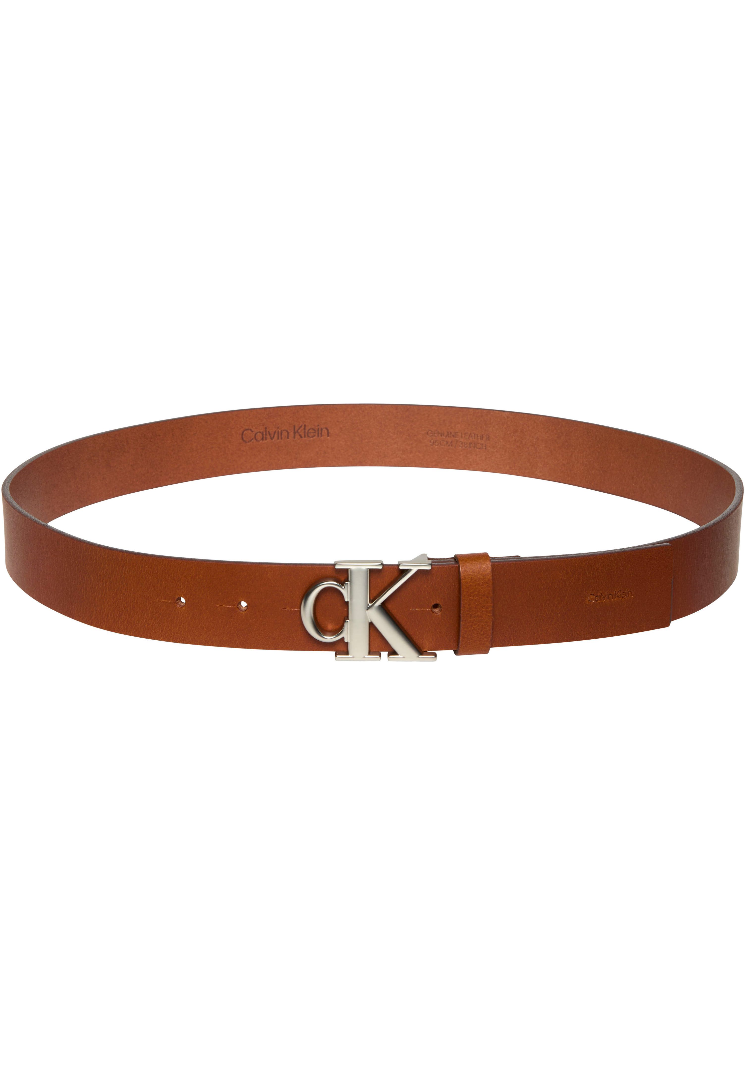 Calvin Klein Jeans Ledergürtel CK BUCKLE SMOOTH 35MM Größenverstellbar mit Metallschließe – Bild 4 von 5