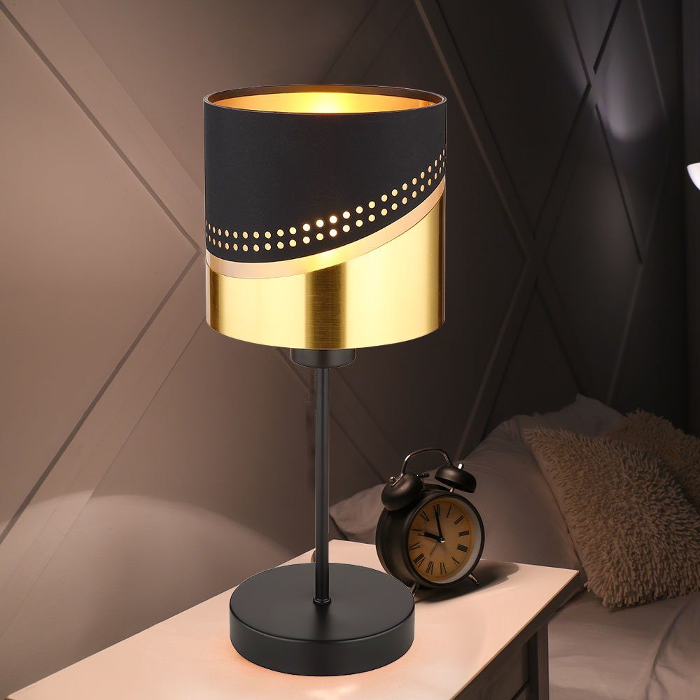 Wohnzimmerlampe in Schwarz-Gold