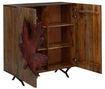 Home affaire Sideboard Maple, Griff in Form eines Ahornblattes, aus Mangoholz, Breite 100 cm