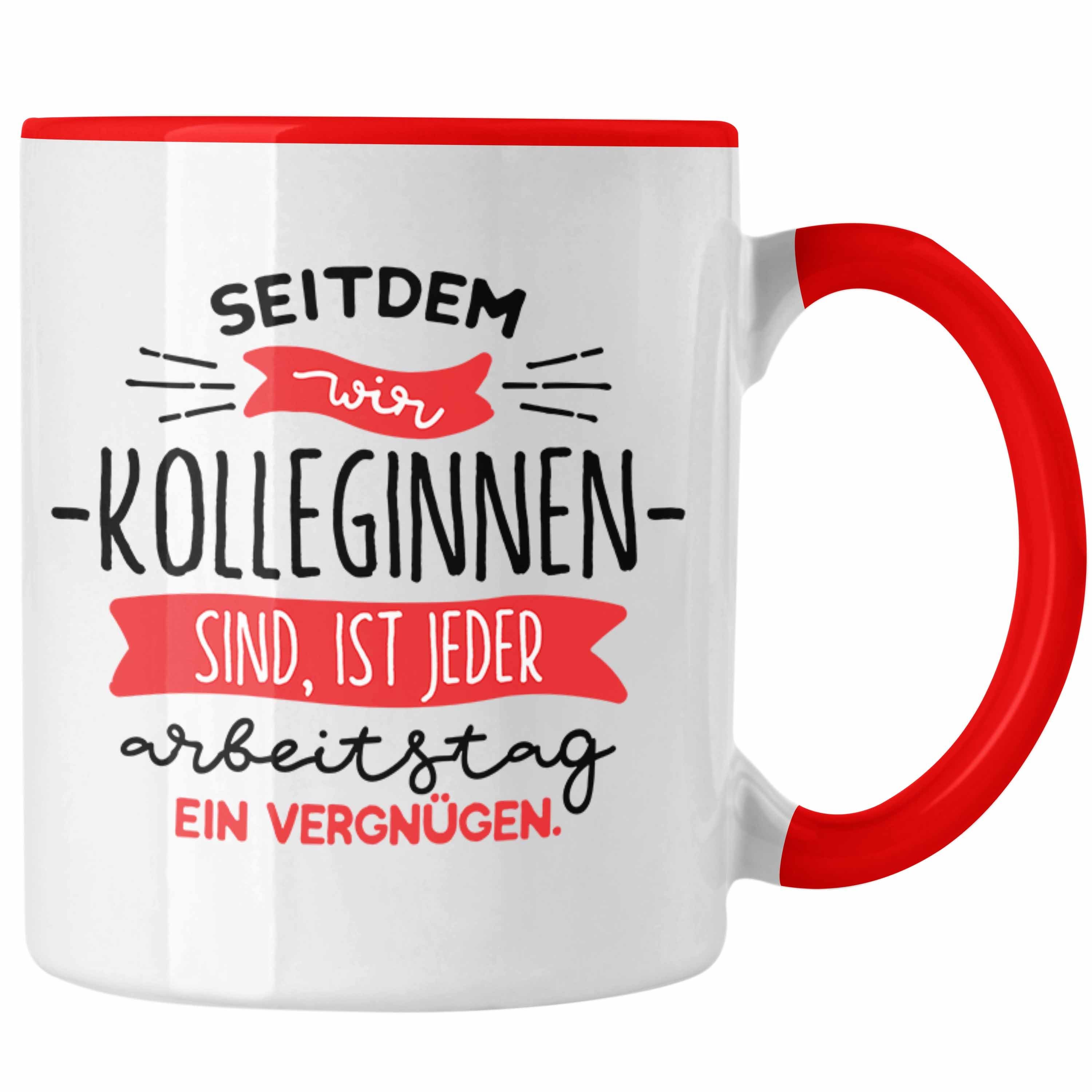 Trendation Tasse Trendation - Kollegin Tasse Beste Arbeitskollegin Geschenkidee Seitdem Rot