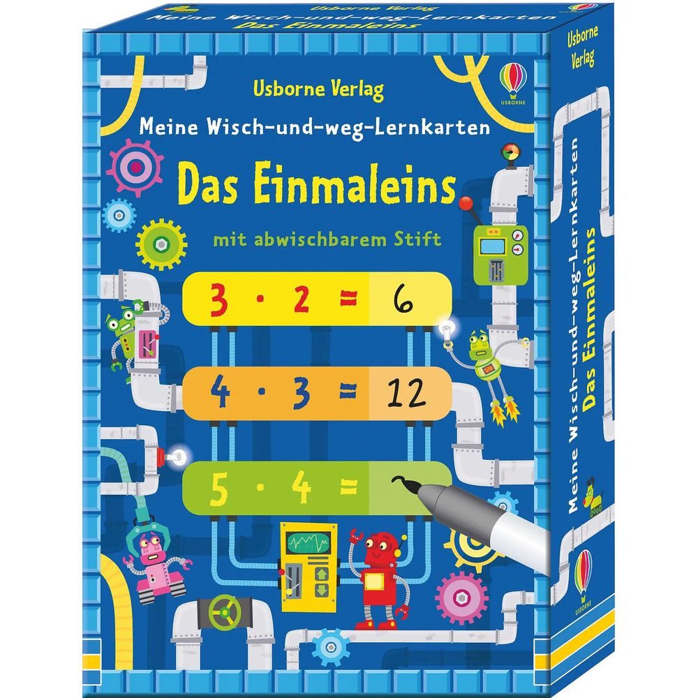 Usborne Verlag Spiel Meine Wisch-und-weg-Lernkarten: Das Einmaleins