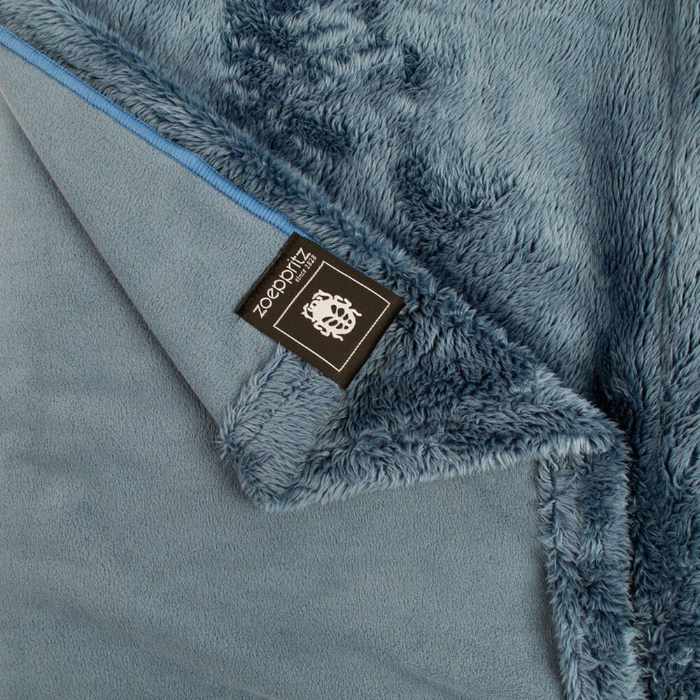 Plaid Reborn Bliss, zoeppritz, Kunstfelldecke denim Extra raw weiche