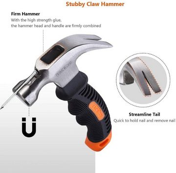 TACKLIFE Abbruchhammer »HMH2A«, Stuby Claw Hammer mit magnetischem Nagelstarter 8 Oz Small Mini Hammer and Nails Tool