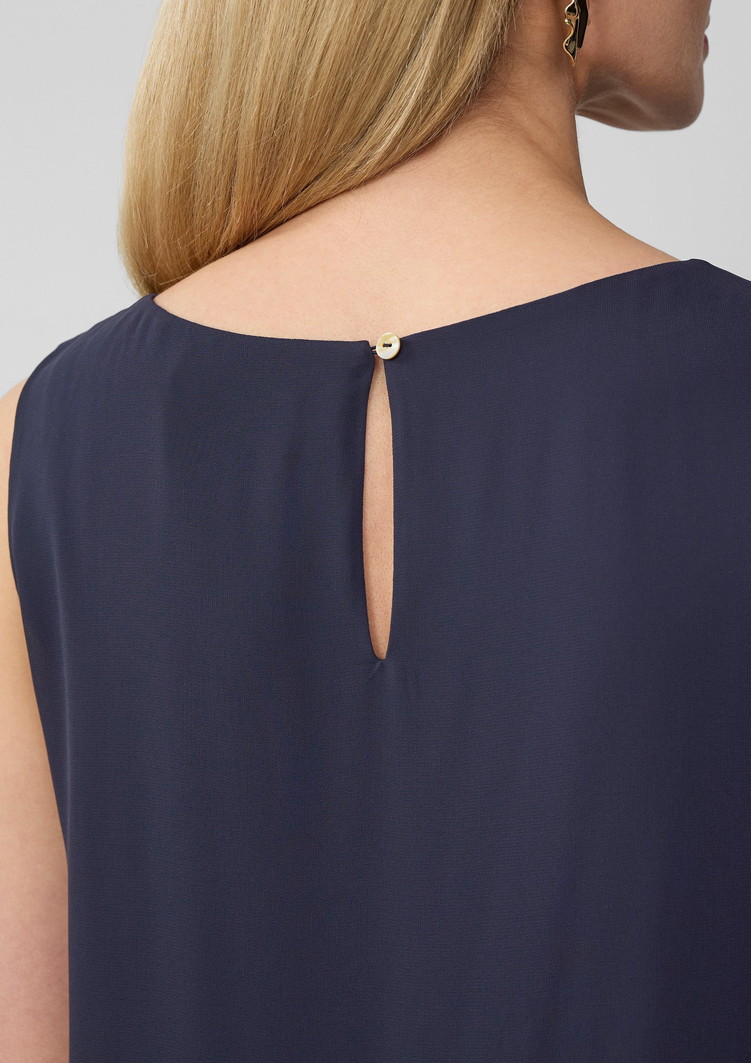 s.Oliver BLACK LABEL Maxikleid Ausgestelltes Chiffon-Kleid günstig online kaufen