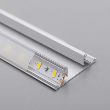 SO-TECH® LED-Stripe-Profil LED-Aluprofil 47, 2 m Länge, opal für 19 mm Plattenstärke, Profilleiste zweiseitig versch. Ausführungen