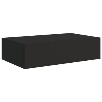 vidaXL Regal Wand-Schubladenregale 2 Stk Schwarz 40x23,5x10 cm MDF