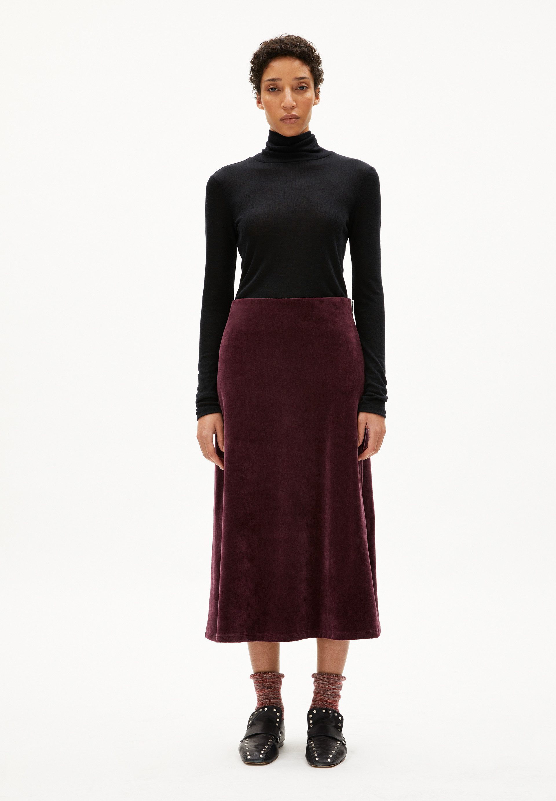 Armedangels Jerseyrock VOLAGAA VELVET Jerseyrock aus Bio-Baumwoll Mix (Slim günstig online kaufen