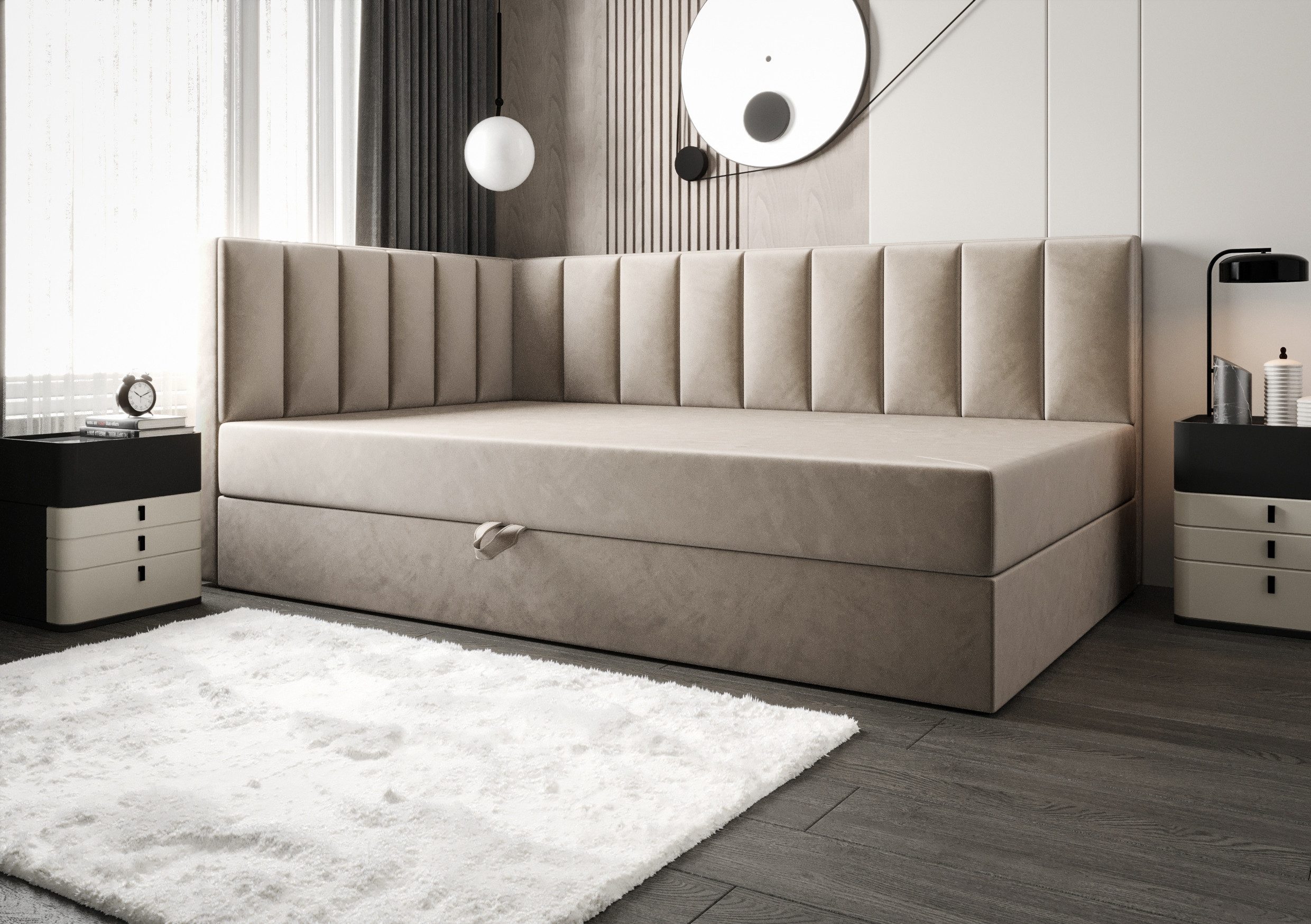 B&B Home Boxspringbett Adelle rechts oder links (H3 Matratze Bonellfederung günstig online kaufen