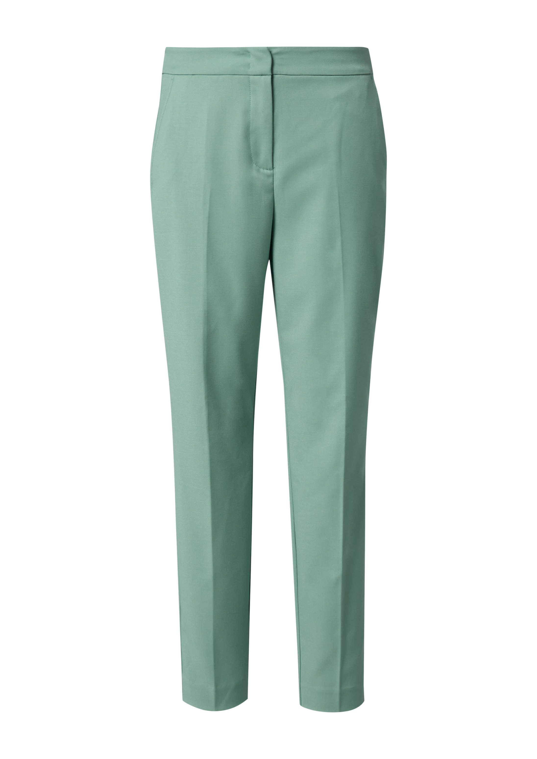 comma Chinos Hose Twill-Hose in Cigarette-Shape mit Logo-Detail
