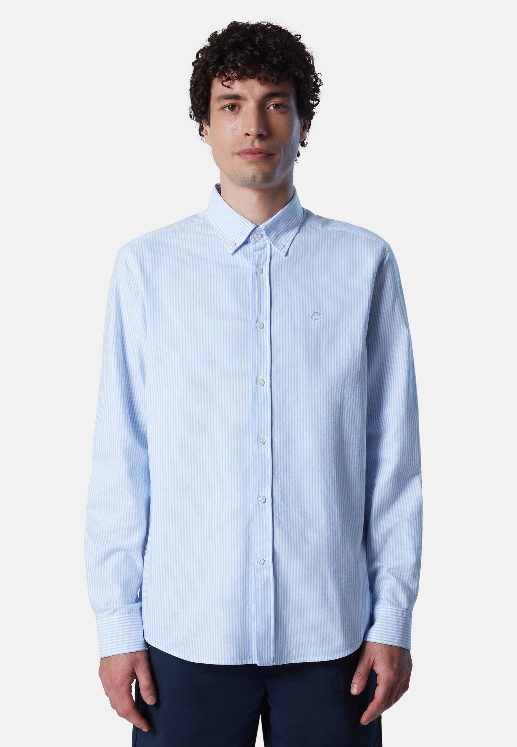 North Sails T-Shirt Herren Businesshembd mit klassischem Design BRIGHT BLUE | T-Shirts