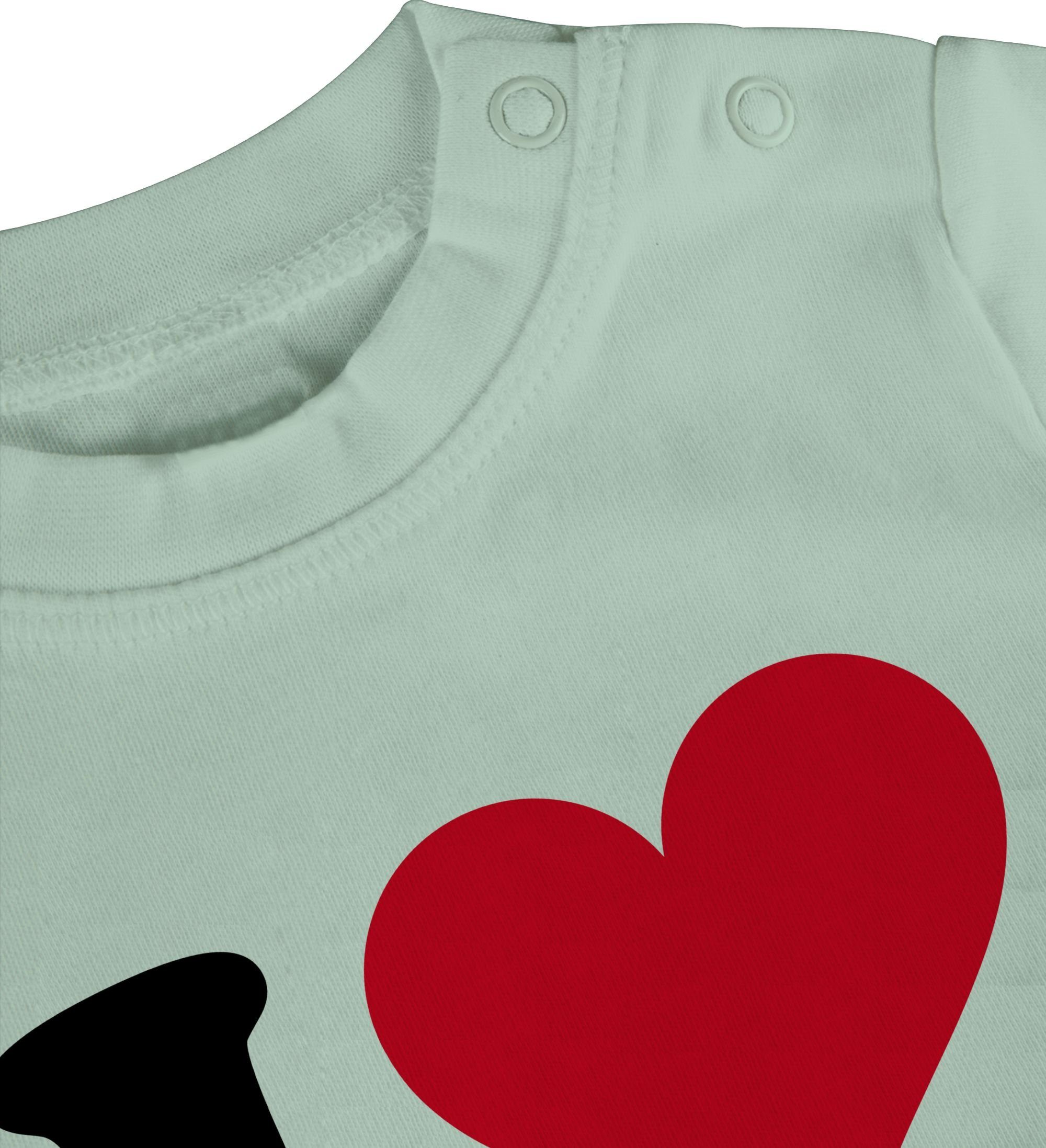 Shirtracer T-Shirt I Love Mama Mintgrün 2 Muttertagsgeschenk