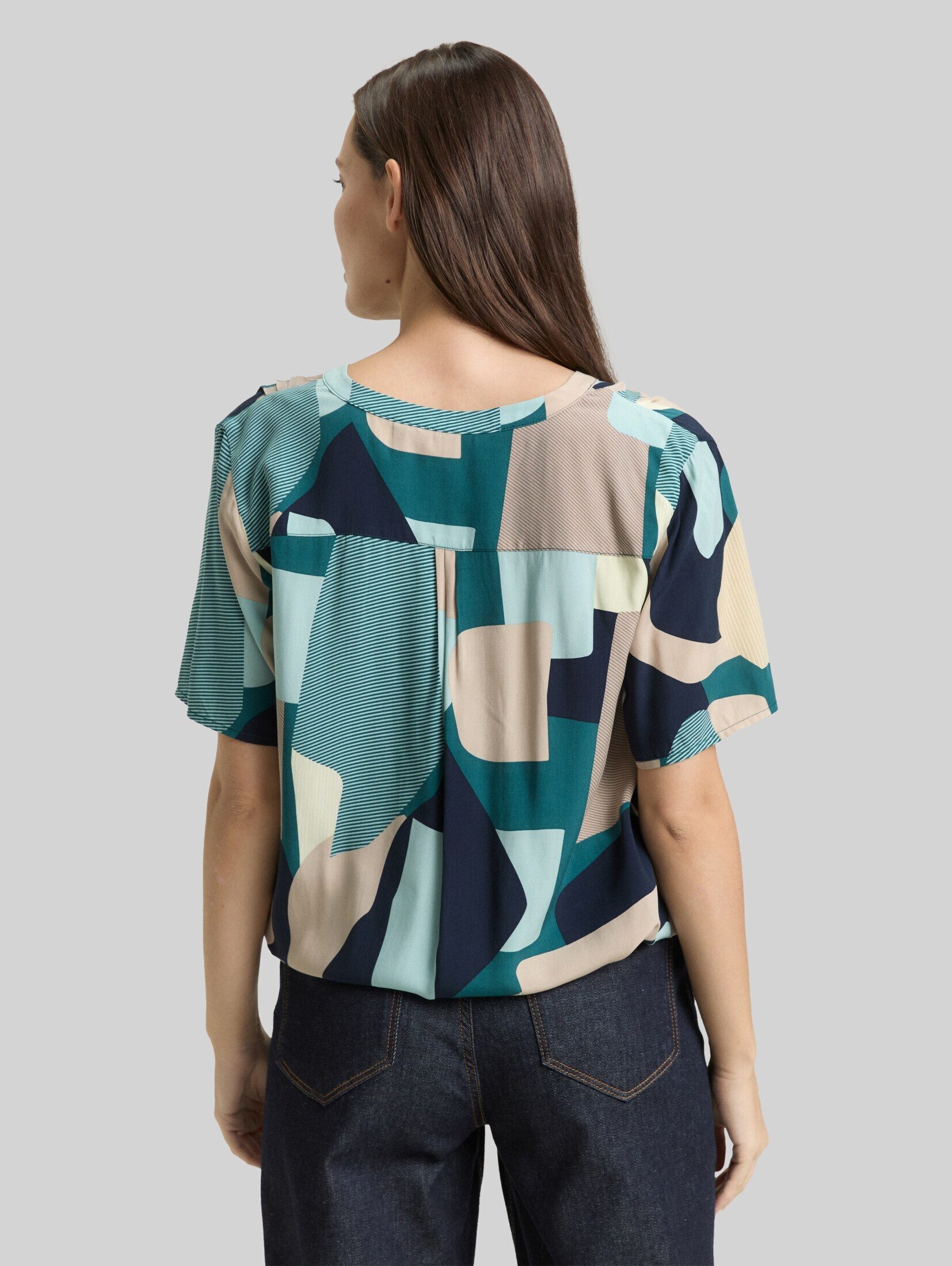 TOM TAILOR Kurzarmbluse Blusen & Shirts Bluse mit Muster