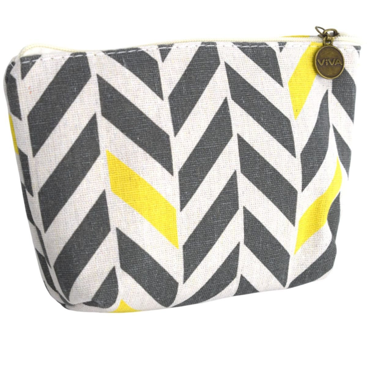 VIVA Kosmetiktasche Kulturbeutel ca. 21 x 13 x 6cm Pflegebeutel mit Innenfächern Tasche, farbenfroh gestaltet