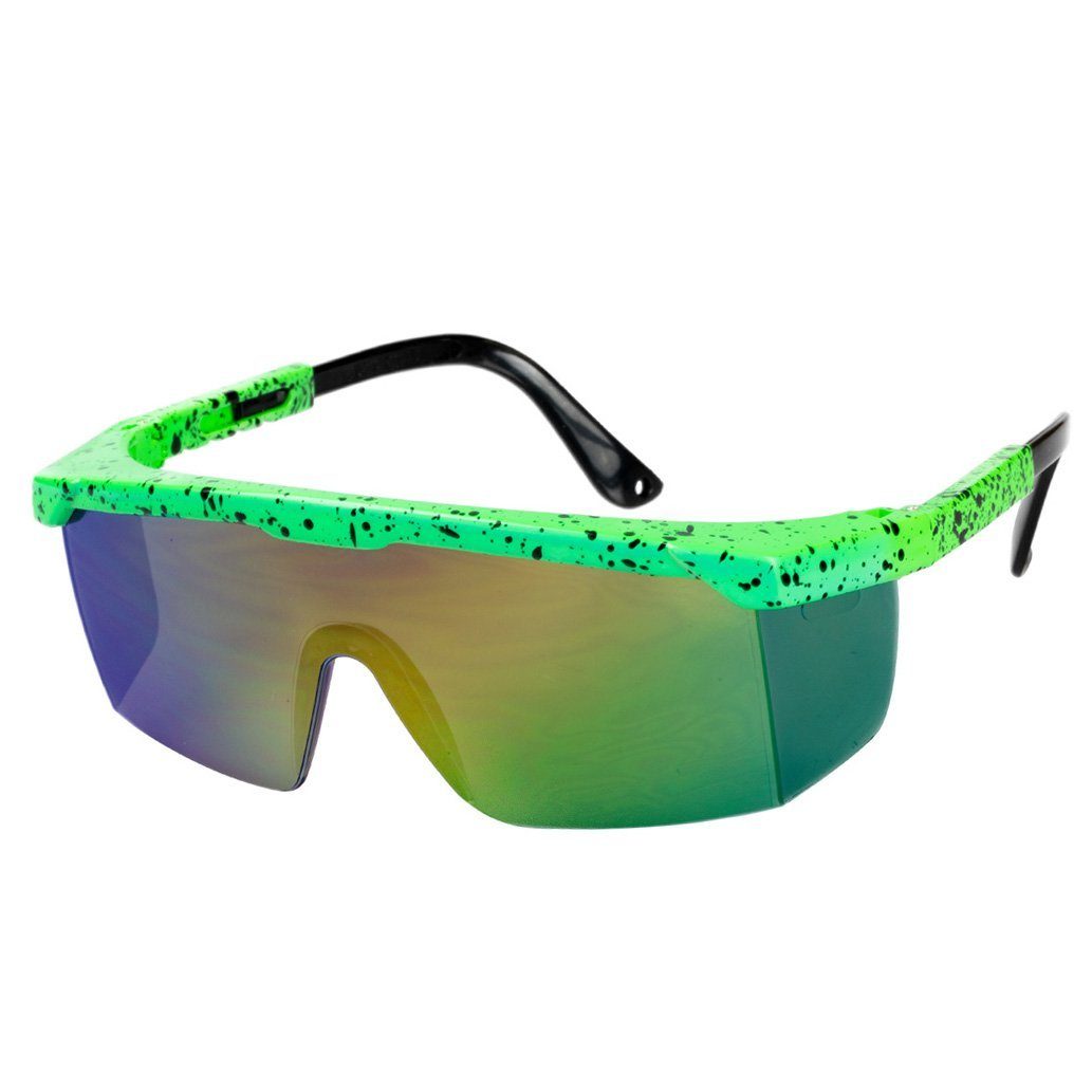 Kostüm 80er Schnelle Brille neon-grün