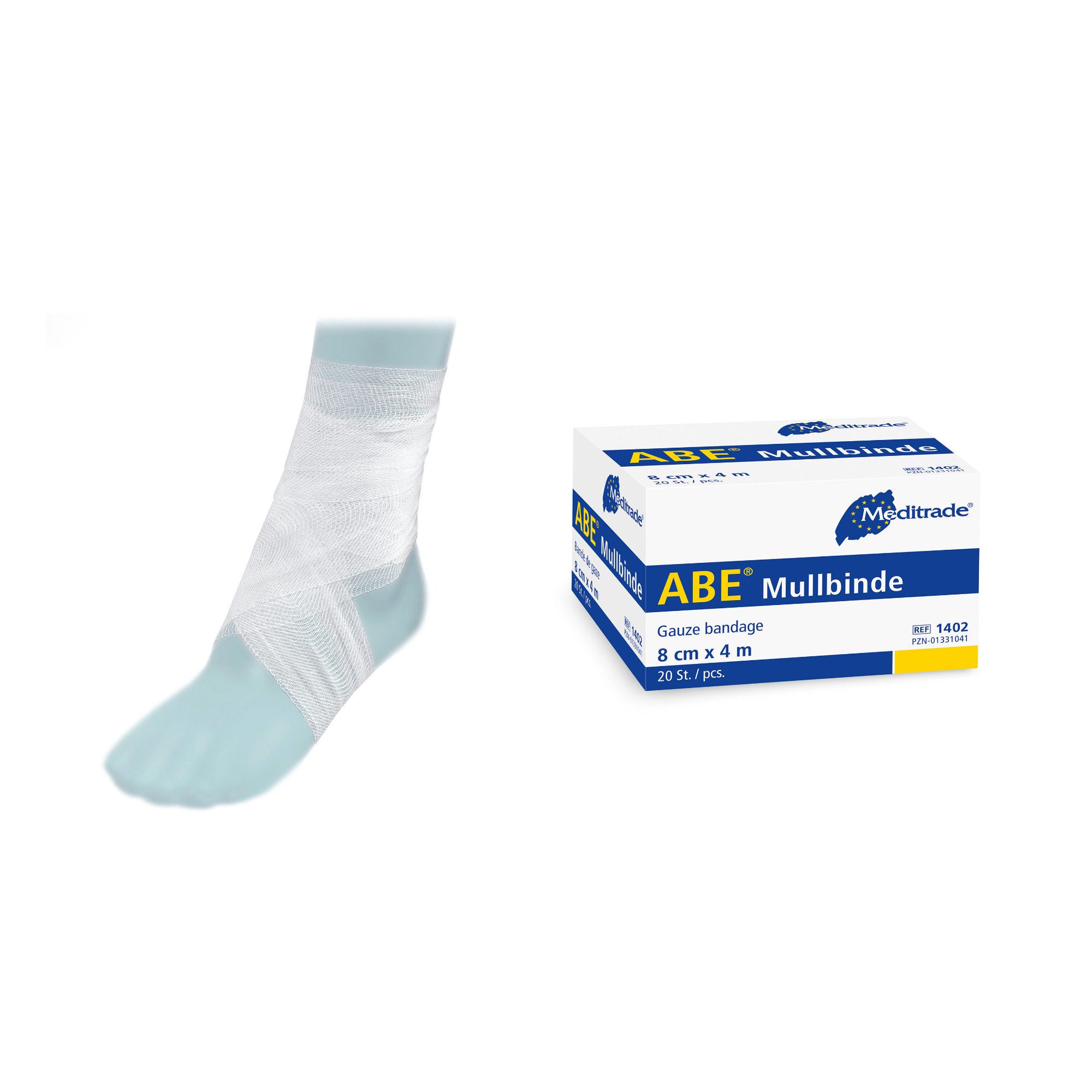MediTrade Bandage Meditrade - ABE® Mullbinde - Fixierbinde - 20 Stück