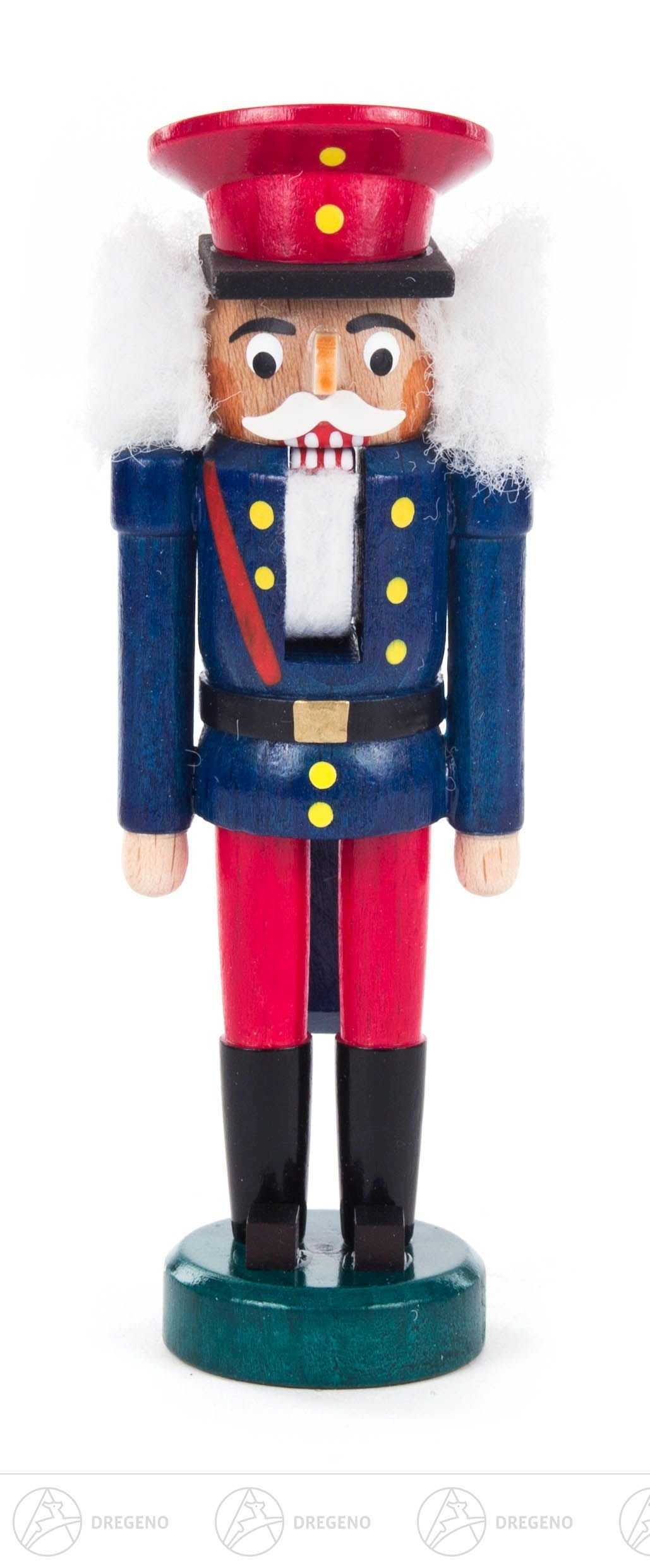 Dregeno Erzgebirge Nussknacker Nussknacker Eisenbahner blau-rot Breite x Höhe x Tiefe 4 cmx13 cmx3,5