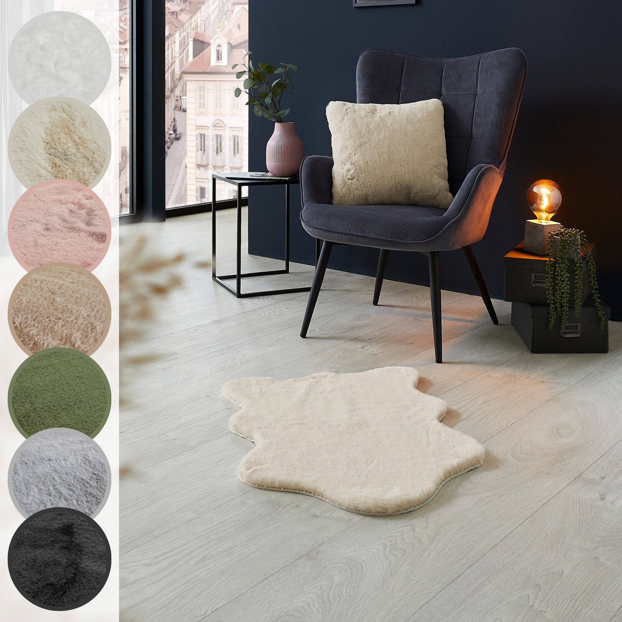 LUXOR living Fellteppich Novara, fellförmig, Höhe: 30 mm, Kunstfell, weiche günstig online kaufen