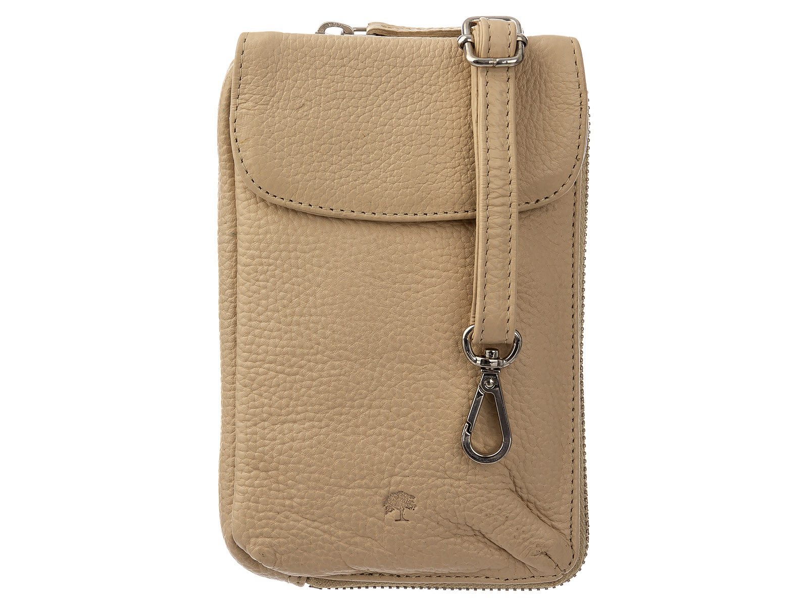 Prato Umhängetasche LM AJ08 Asif Rindleder geprägt Handy Umhängetasche (ein Stück, 1-tlg., ca. B/H/T 11/18/2 cm), Modern