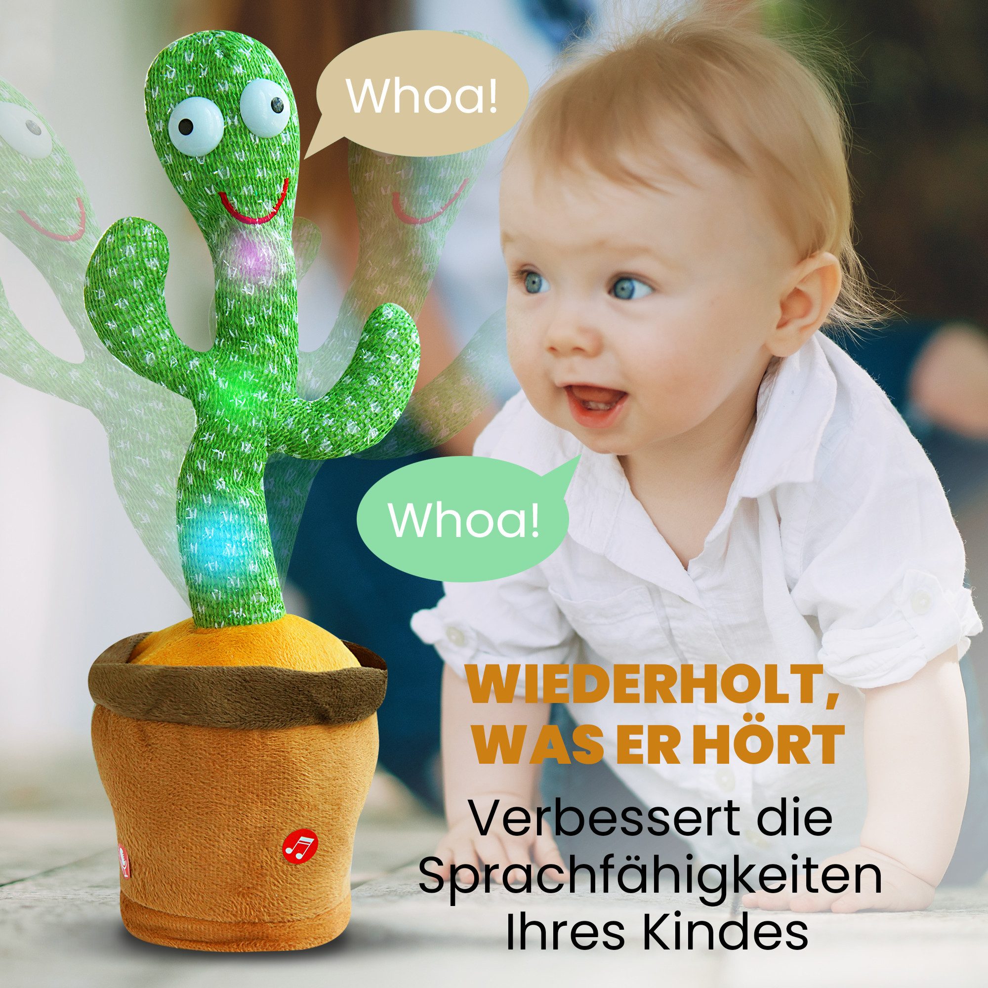 Dilara Kuscheltier Tanzender & Singender Kaktus Musik & LED Beleuchtung u. günstig online kaufen