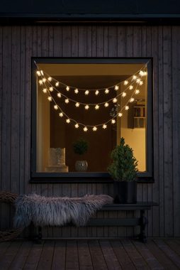KONSTSMIDE LED-Lichtervorhang Weihnachtsdeko aussen, 44 warm weiße Dioden