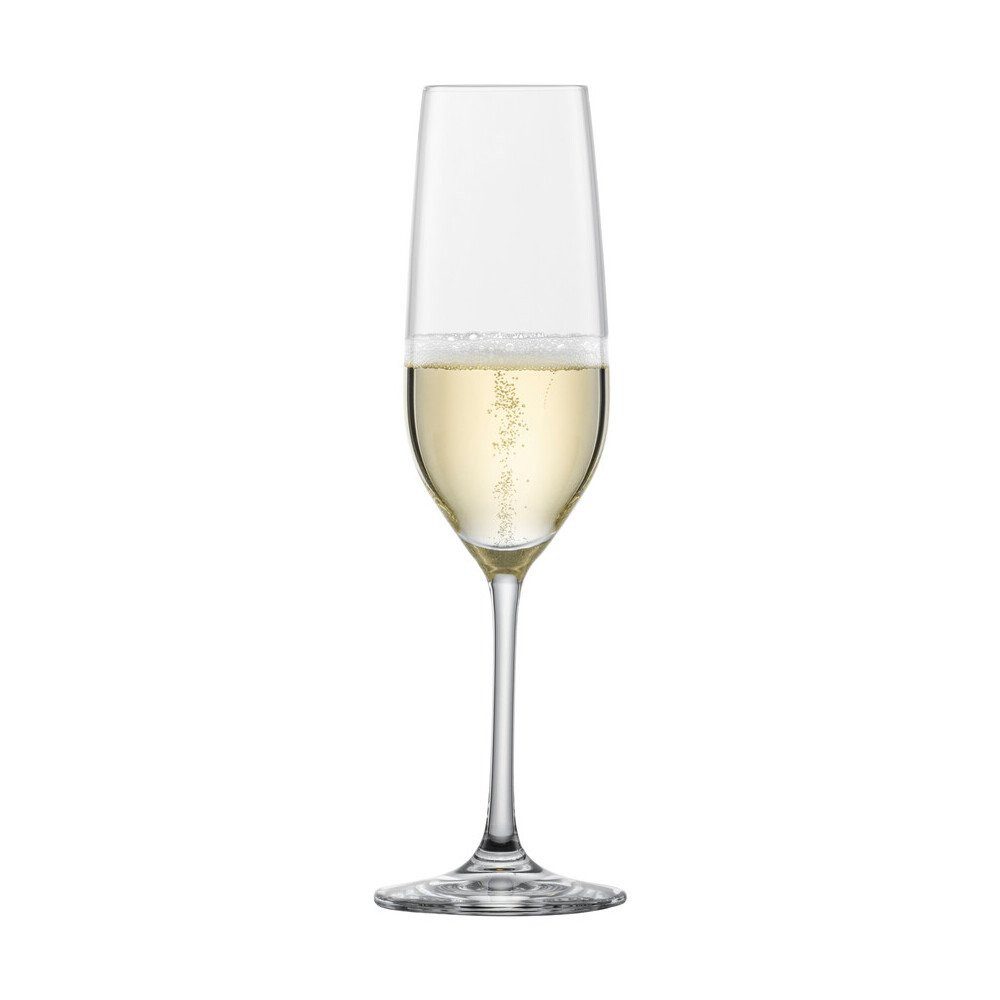 SCHOTT ZWIESEL Sektglas Sektglas 4er-Set Forté mit Moussierpunkt klar, Tritan-Kristallglas