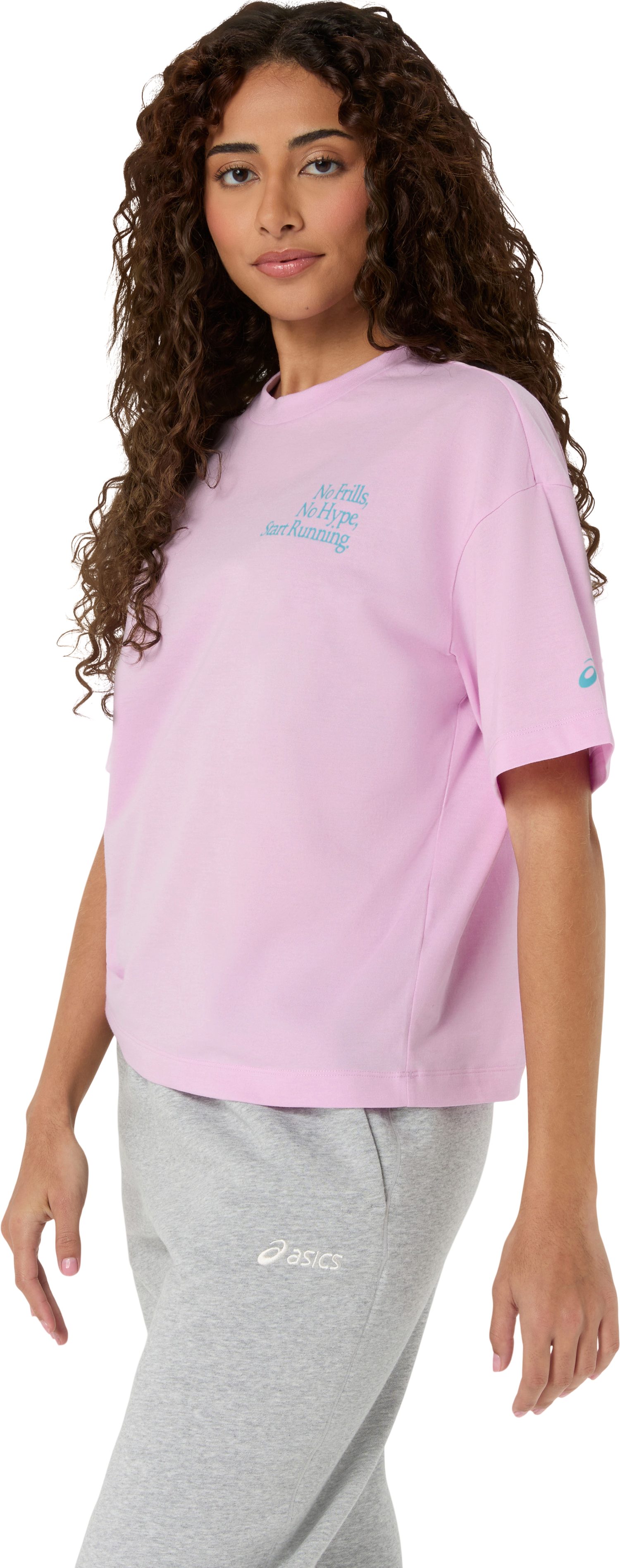 Asics Laufshirt RUNNER MESSAGE GRAPHIC RELAXED TEE mit Start Running auf Vorder- und Rückseite