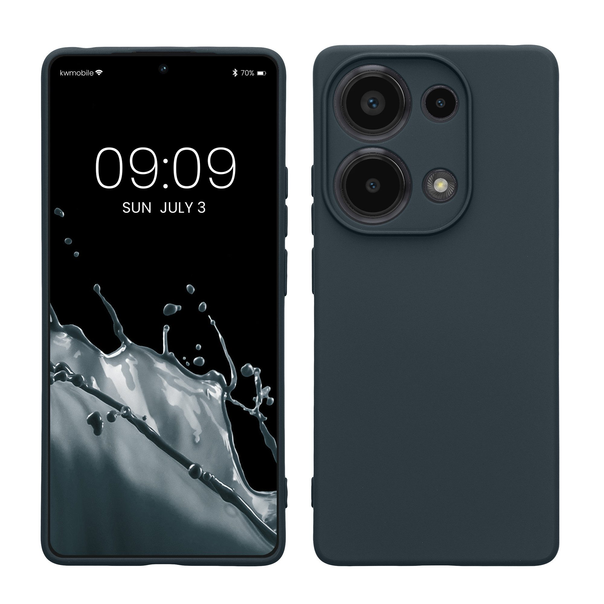 Hülle Für Xiaomi Redmi Note 13 5G | Süßes Wellen-Design In Rot | Stoßfest & Kratzgeschützt | Slim Silikonhülle Mit Kameraschutz