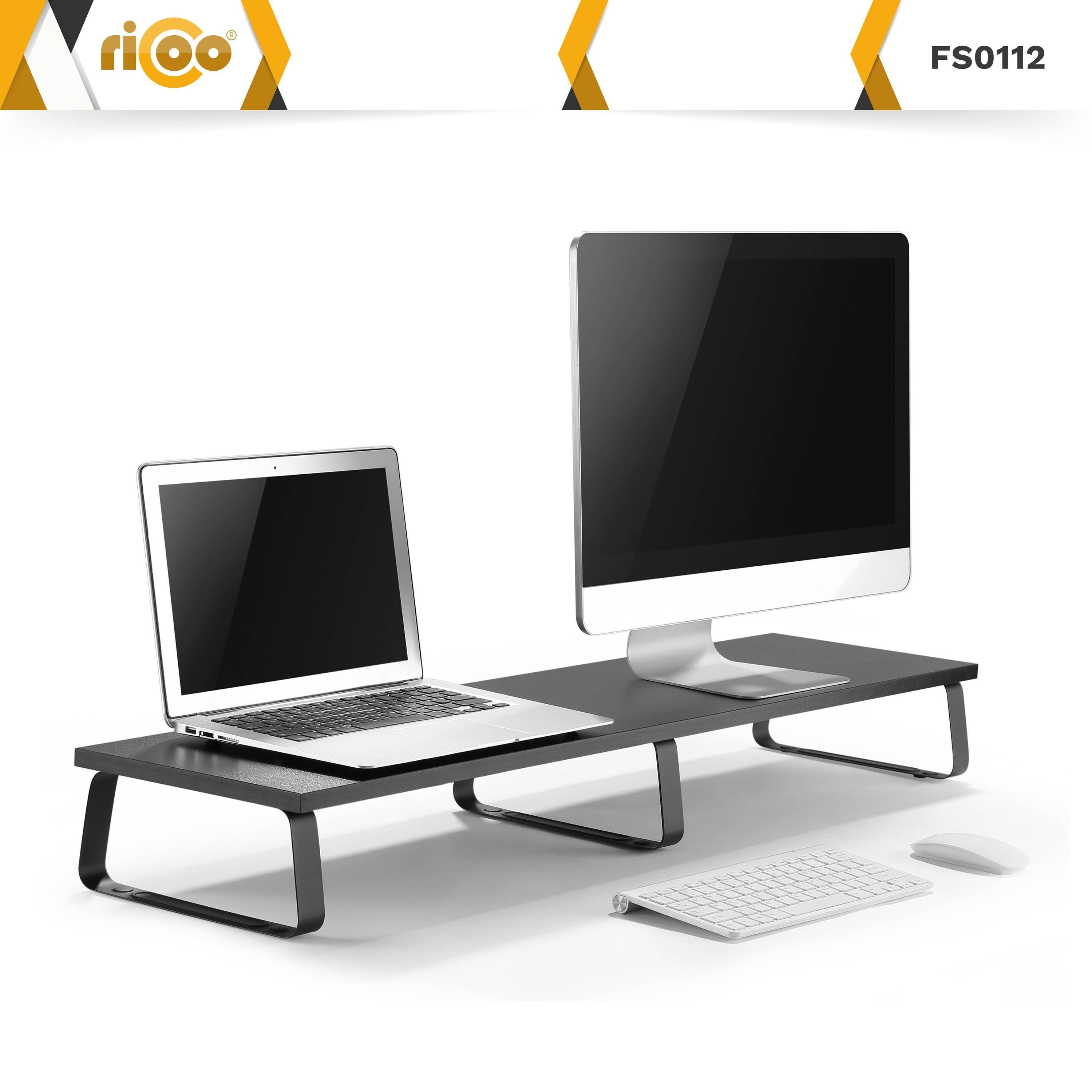 Monitorständer RICOO Bildschirm FS0112, Schreibtischaufsatz Tisch Schreibtisch Monitorerhöhung Aufsatz